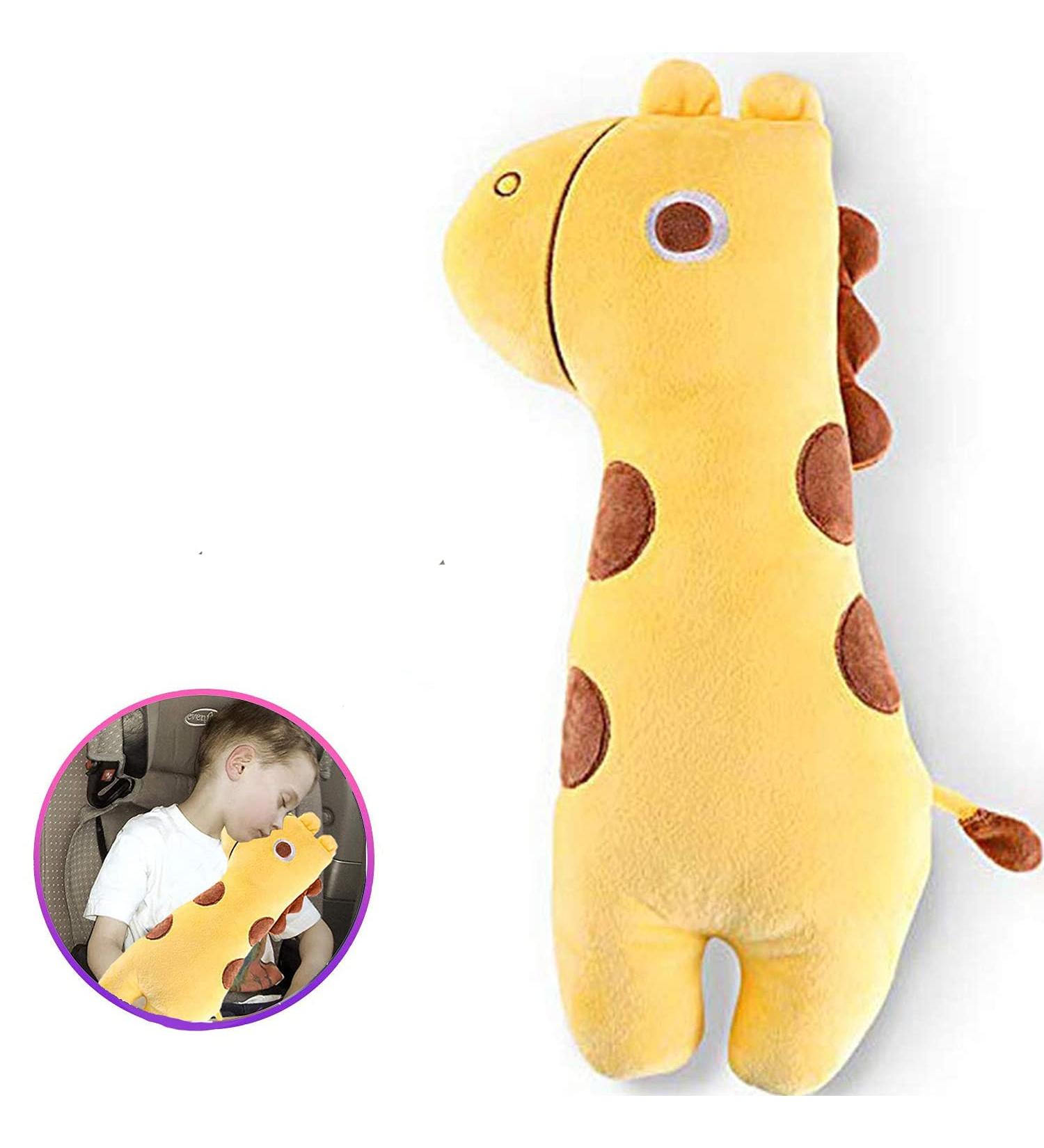 Seatbelt Pillow for Kids Car Seat Toddler Shoulder Pad & Head Rest Strap Cushion (Giraffe Print) - Buy Online on GoSupps.com