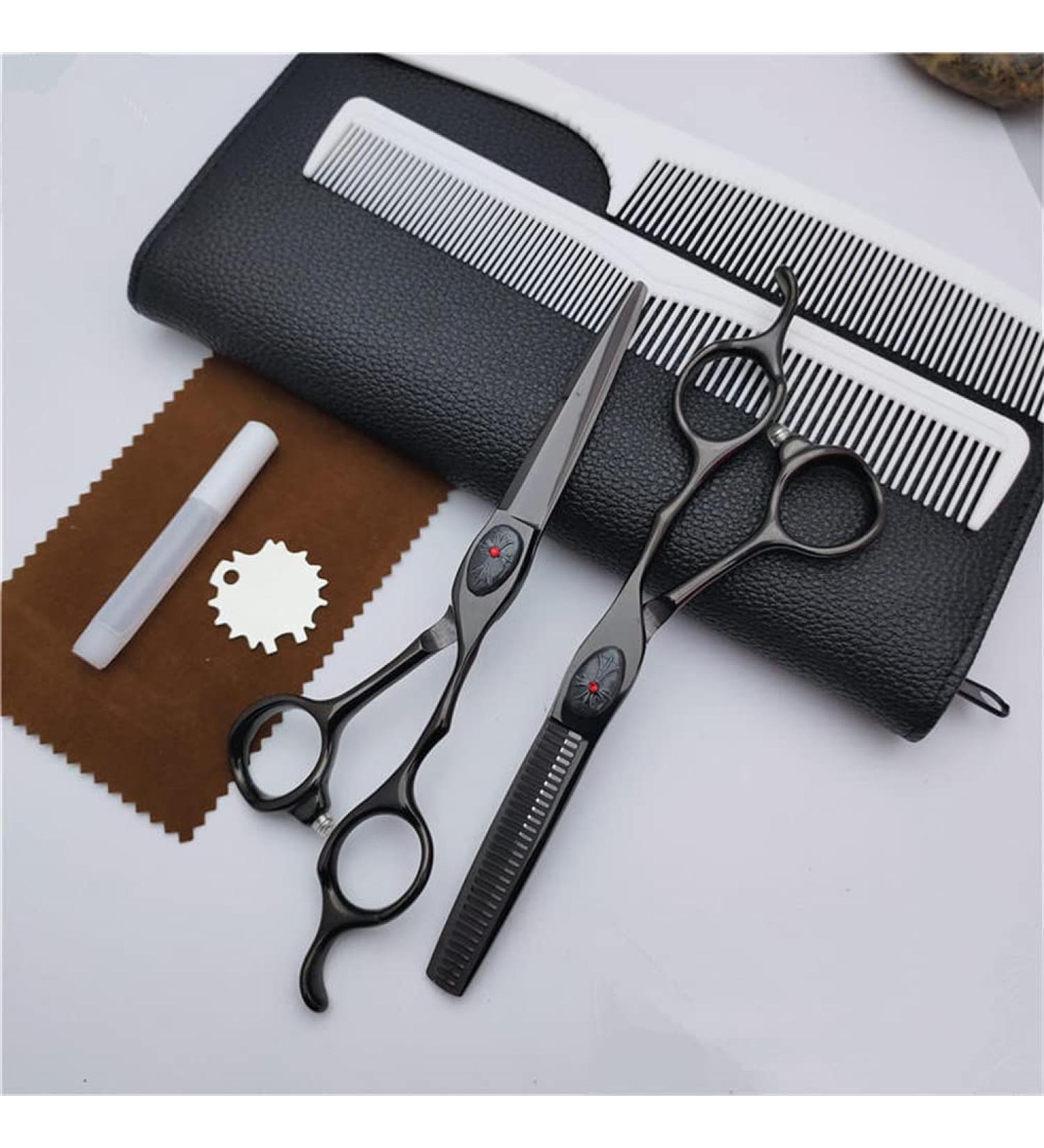 UROYA Hair Cutting Scissors Kit Professional Barber Hairdressing Scissors Set withThinning Shears and Barber Accessories for Men Women Pets Home Salon Barber Haircut - Buy Online on GoSupps.com