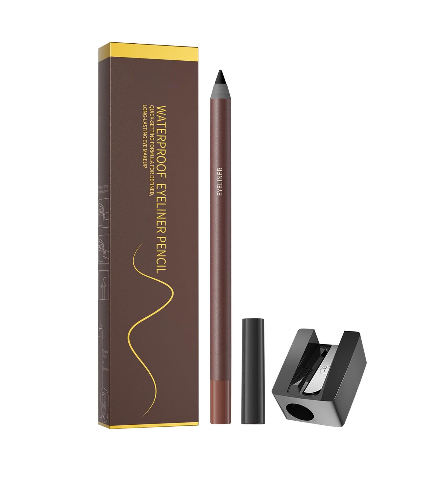 Eyeliner pencil waterproof makeup pencil with sharpener - Long-lasting waterproof and smudge-proof eyeliner for women - Buy Online on GoSupps.com