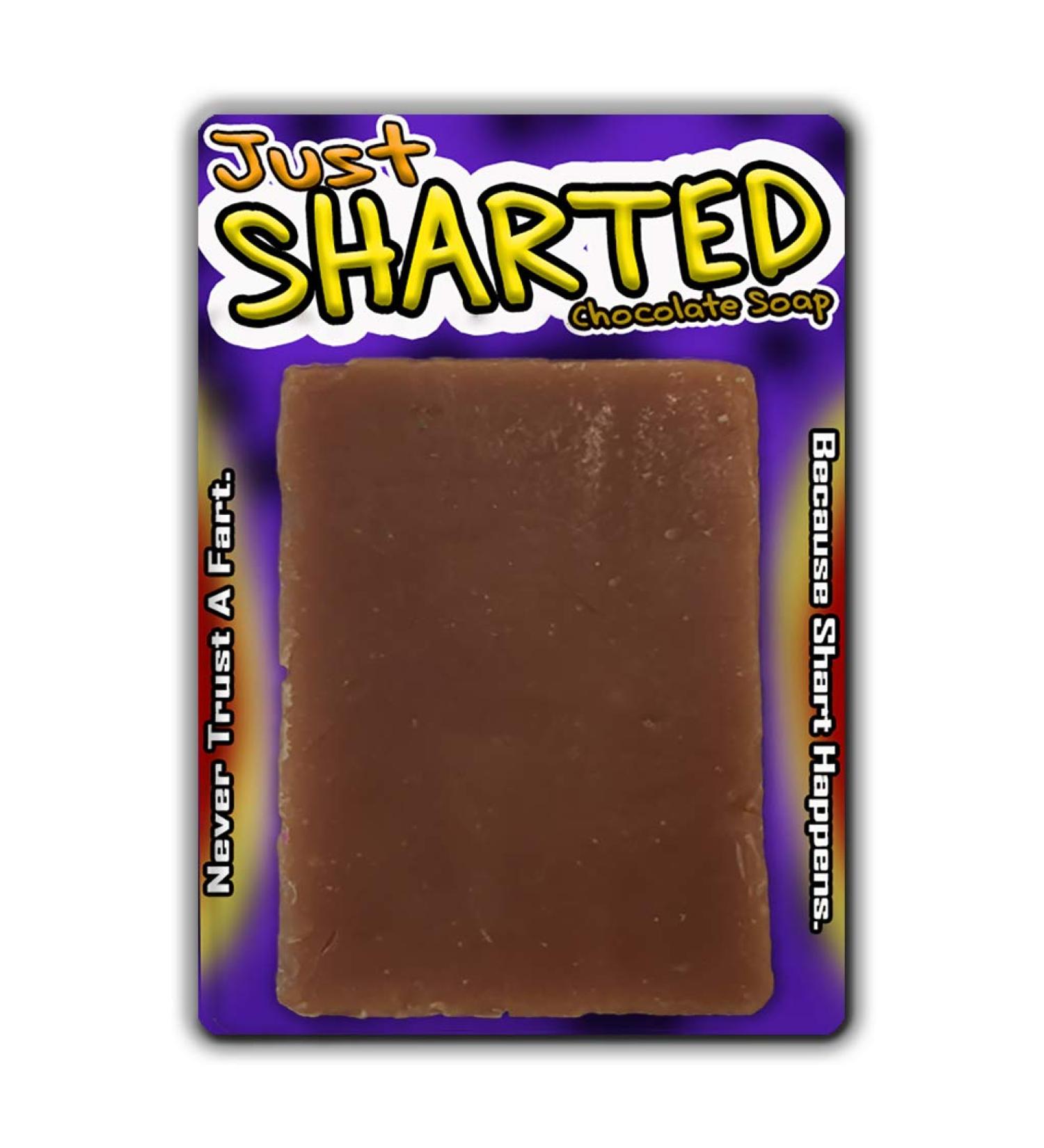 Just Sharted Chocolate Soap - Funny Novelty Bath Bar for Unisex | Perfect Gift for Secret Santa White Elephant & Stocking Stuffers - Buy Online on GoSupps.com