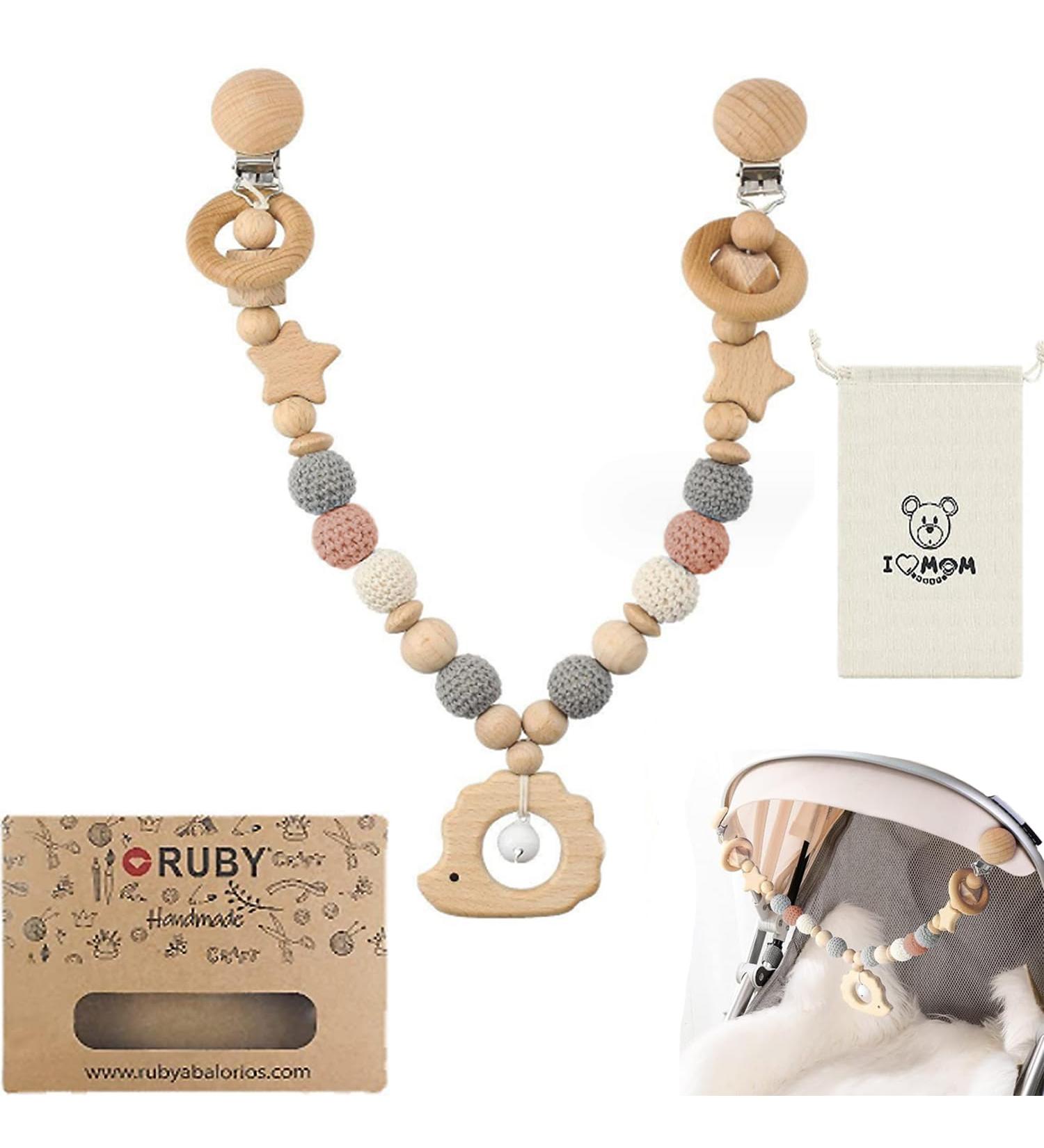 Bogoro Pink Wooden Baby Stroller Chain Toys | Perfect Gifts for Newborns & Toddlers - Buy Online on GoSupps.com