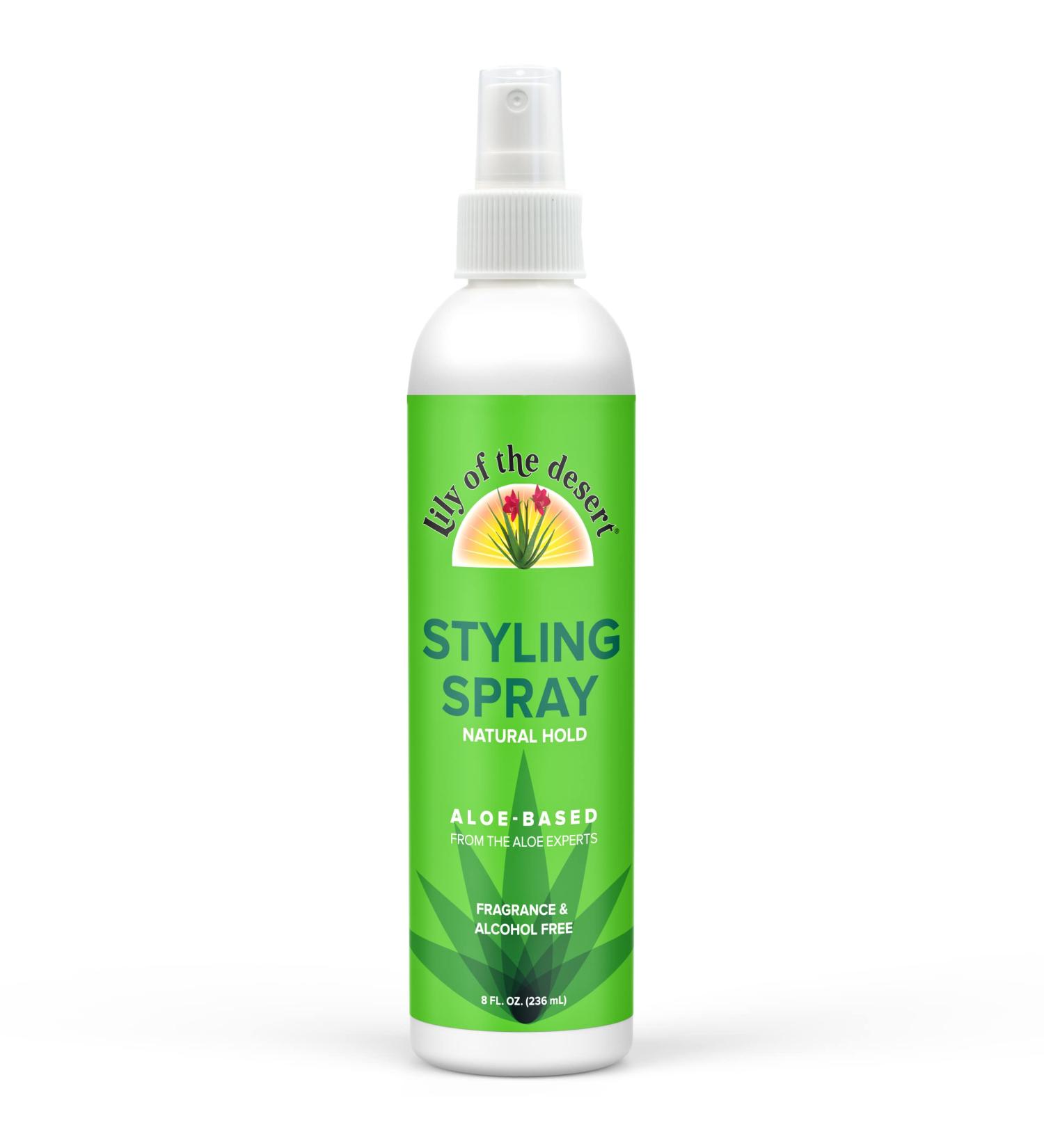 Lily of the Desert Unscented Aloe Vera Styling Spray - Natural Hold Hairspray 8 Fl Oz - Buy Online on GoSupps.com