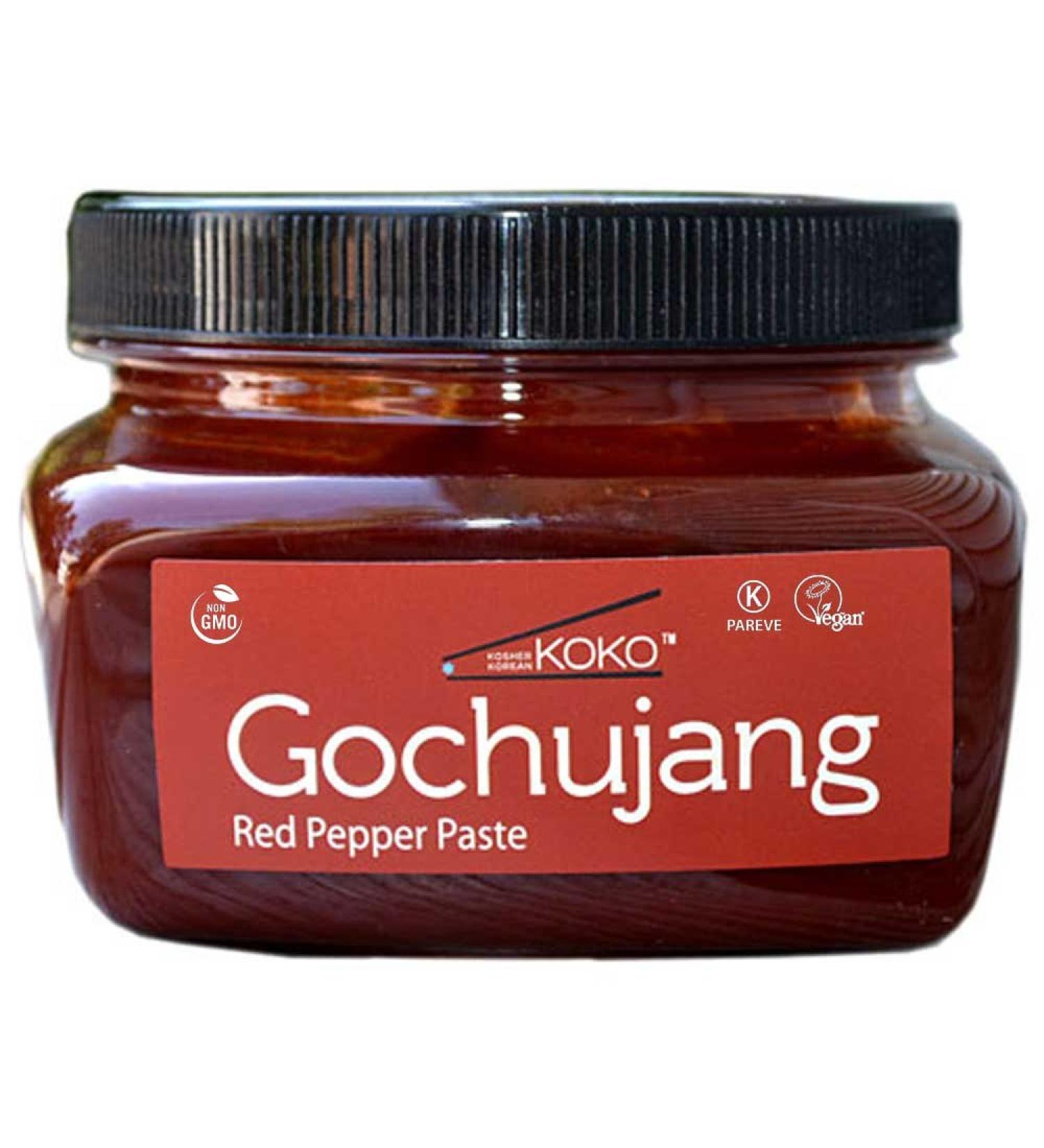 Koko Gochujang (Fermented Hot Pepper Paste) 15.8oz(450g) - Certified Kosher Gochujang - Premium Gluten-free 100% Korean all Natural 15.87 Ounce (Pack of 1)