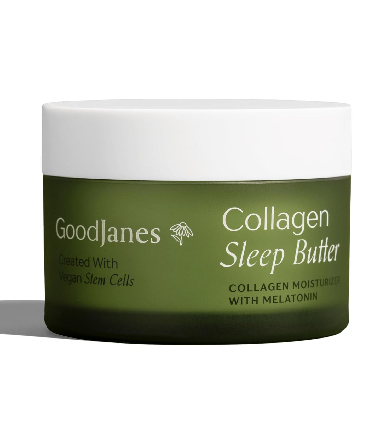 Collagen Sleep Butter Night Cream with Vegan Collagen Hyaluronic Acid & Melatonin Complex Hydrating Overnight Moisturizer for Dry or Mature Skin - Buy Online on GoSupps.com