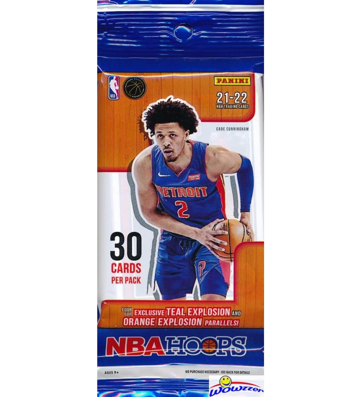 2021/22 Panini Hoops NBA Basketball HUGE JUMBO FAT CELLO Pack with 30 Cards! Look for EXCLUSIVE PARALLELS Plus Rookies & Autos of Cade Cunningham, Evan Mobley, Scottie Barnes & Many More! WOWZZER!