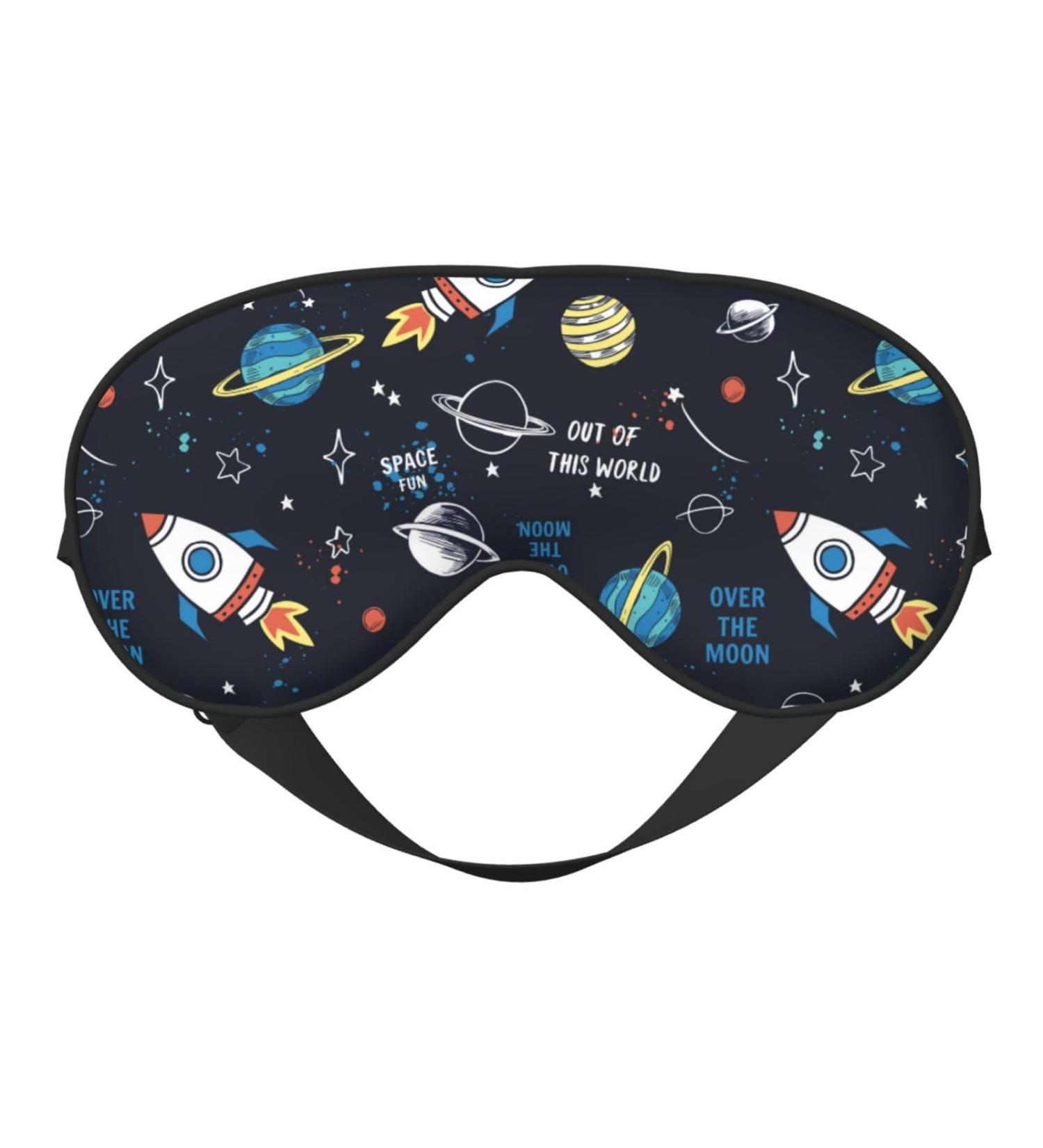 Adjustable Double-Sided Space Sleep Mask | Soft Eye Covers for Perfect Sleep | Reduce Eye Edema - Buy Online on GoSupps.com