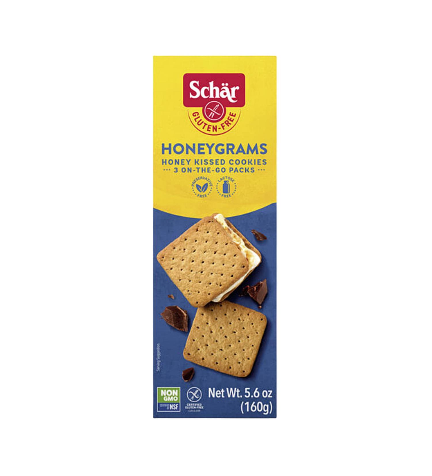 Schar Honeygrams - Gluten-Free & Non-GMO - No Lactose, Wheat, or Preservatives - 5.6oz 2 Pack - Buy Online on GoSupps.com