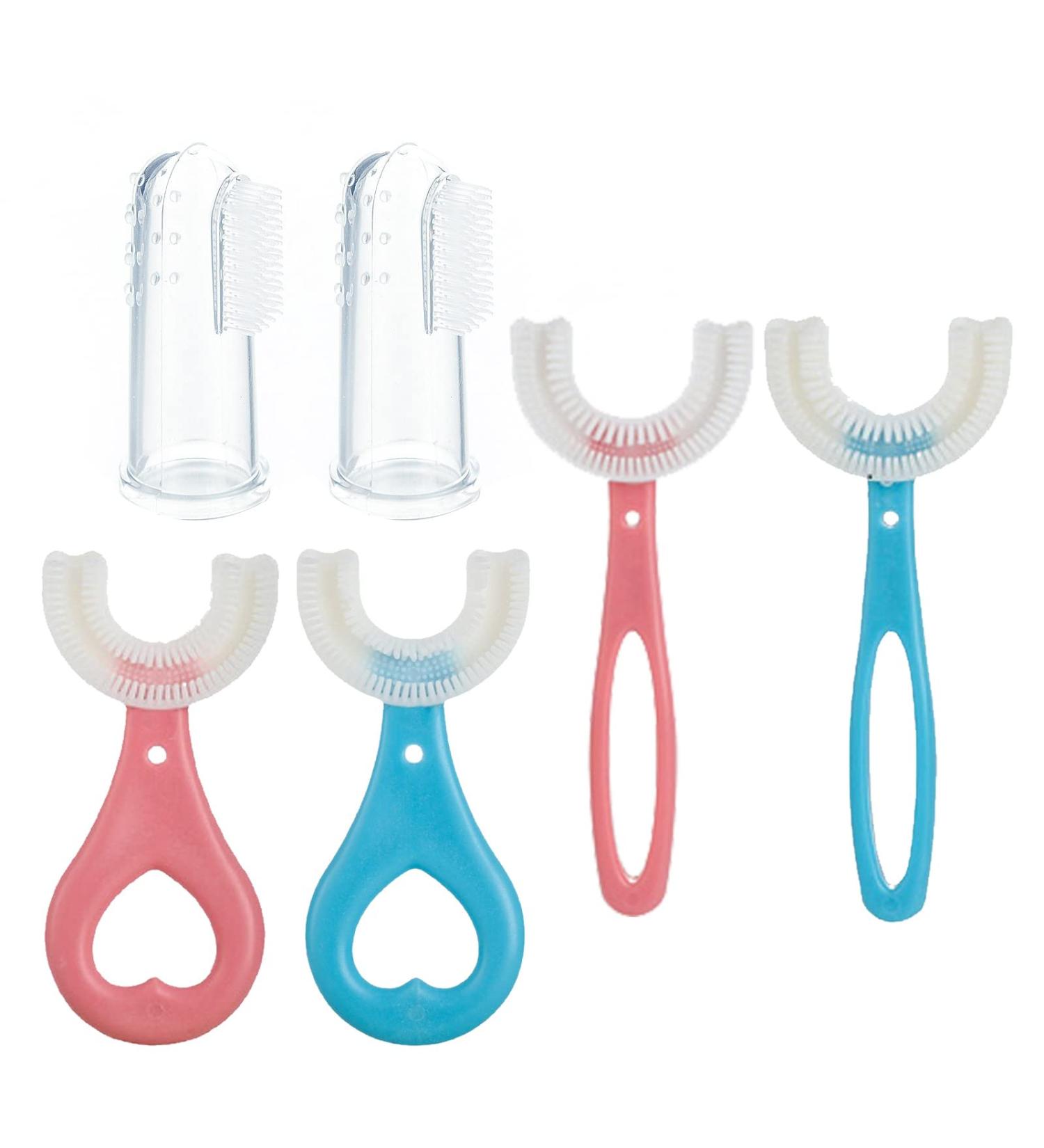 YAFIYGI 6-in-1 Infant to Toddler Toothbrush Set - Oral Care for Babies 0-2 Years | Soft Bristles for 6+ Months, 12+ Months, 24+ Months | Includes Finger Brushing - Buy Online on GoSupps.com