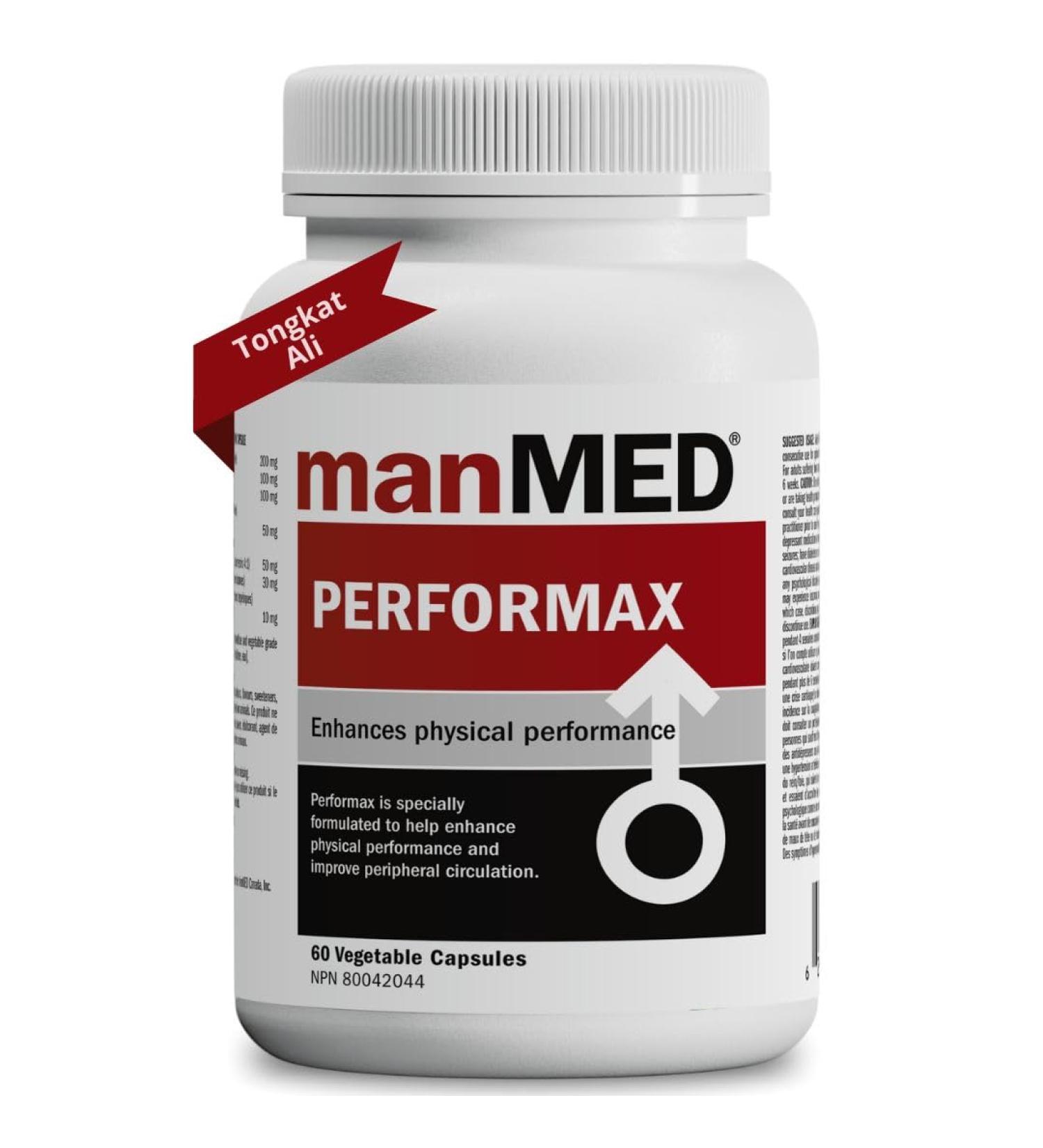 manMED Performax Men s Physical Performance Booster. Sexual Health Formula for Men. Male Enhancement. Enhanced Stamina Energy & Sex Drive. L-Arginine Maca Korean Ginseng & Tongkat Ali. 60 Count - Buy Online on GoSupps.com