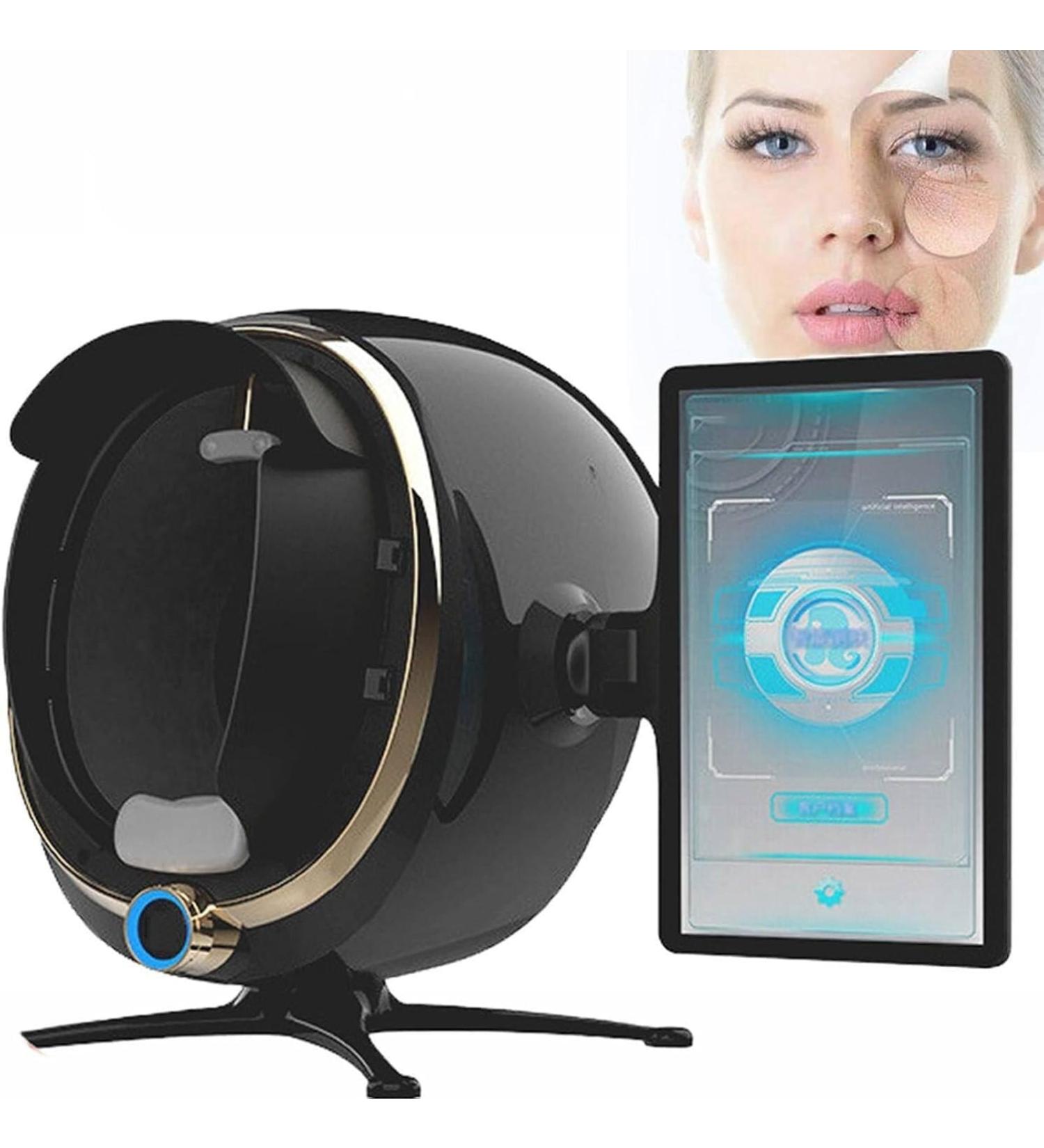 Analyseur de Peau Professionnel 3D analyseur d'humidit du Visage quipement de beaut avec imagerie 8 spectres for Une valuation pr cise de la Peau(Black) Noir - Buy Online on GoSupps.com