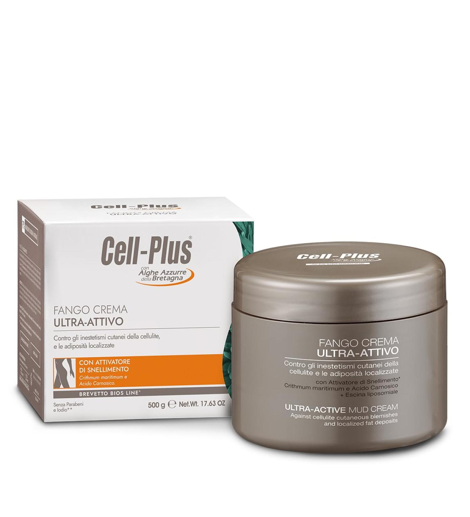  Bios Line CELL PLUS Ultra-active Mud Cream 500 g Treatment against Localised Cellulite and Adiposity Balance Microcirculation - Buy Online on GoSupps.com