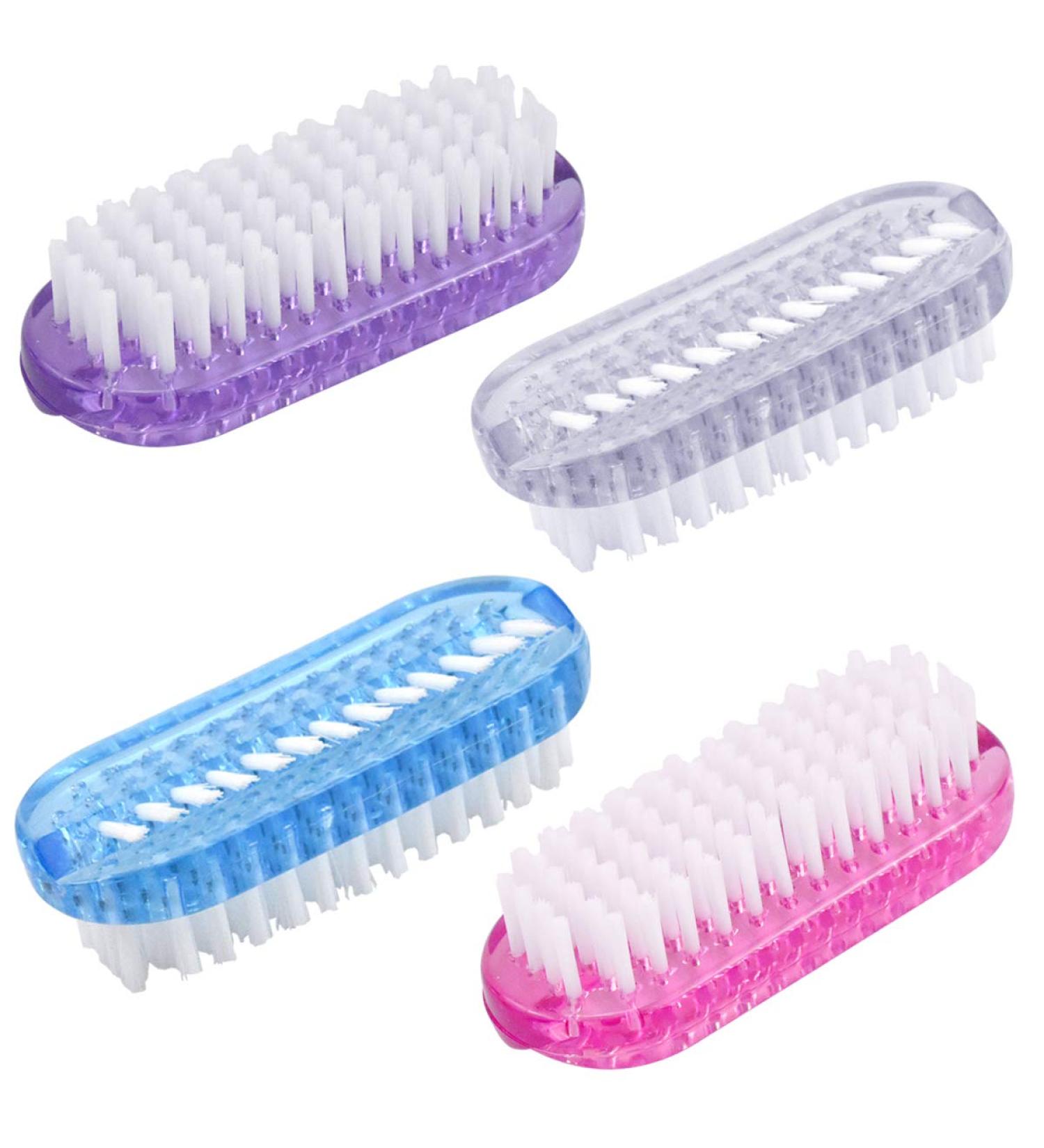 4 Pcs Two-Sided Nail Brushes - Fingernail & Toes Cleaning Hand Brush Set - Buy Online on GoSupps.com