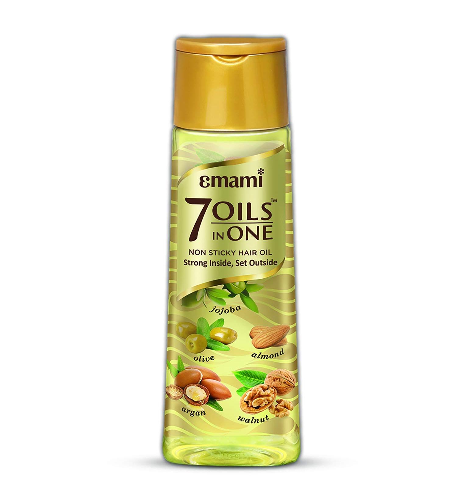 Naturix Emami Hair Oil - 7 in 1 Non-Sticky & Non-Greasy | Sulphate-Free Paraben-Free with Almond Coconut Argan & Amla Oil - 200ml | International Shipping Available - Buy Online on GoSupps.com