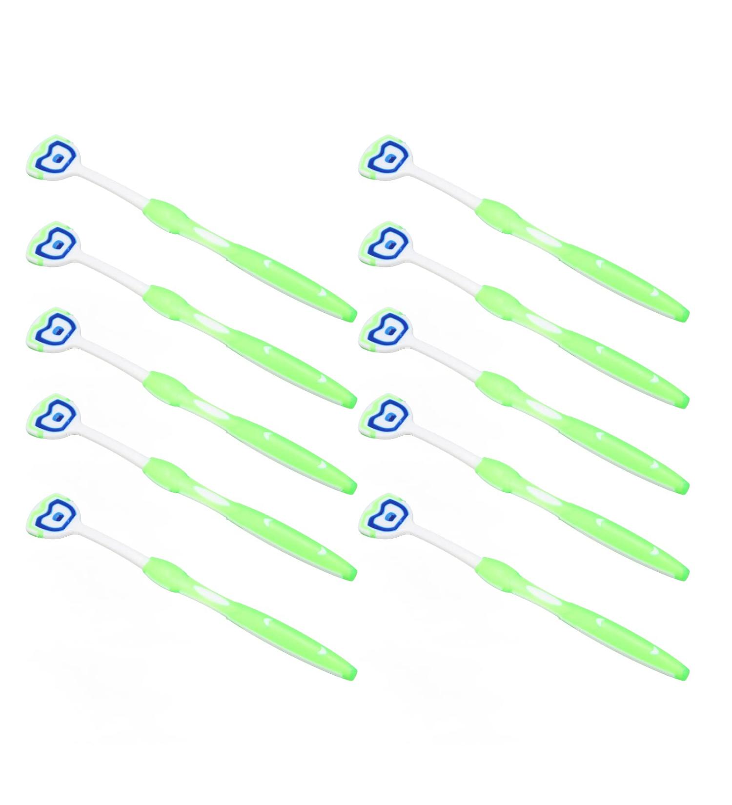 Verdant Touch TungScrapper Tongue Scraper - Ergonomic Silicone Tongue Cleaner for Fresh Breath & Plaque Removal - 10 Pack - Buy Online on GoSupps.com