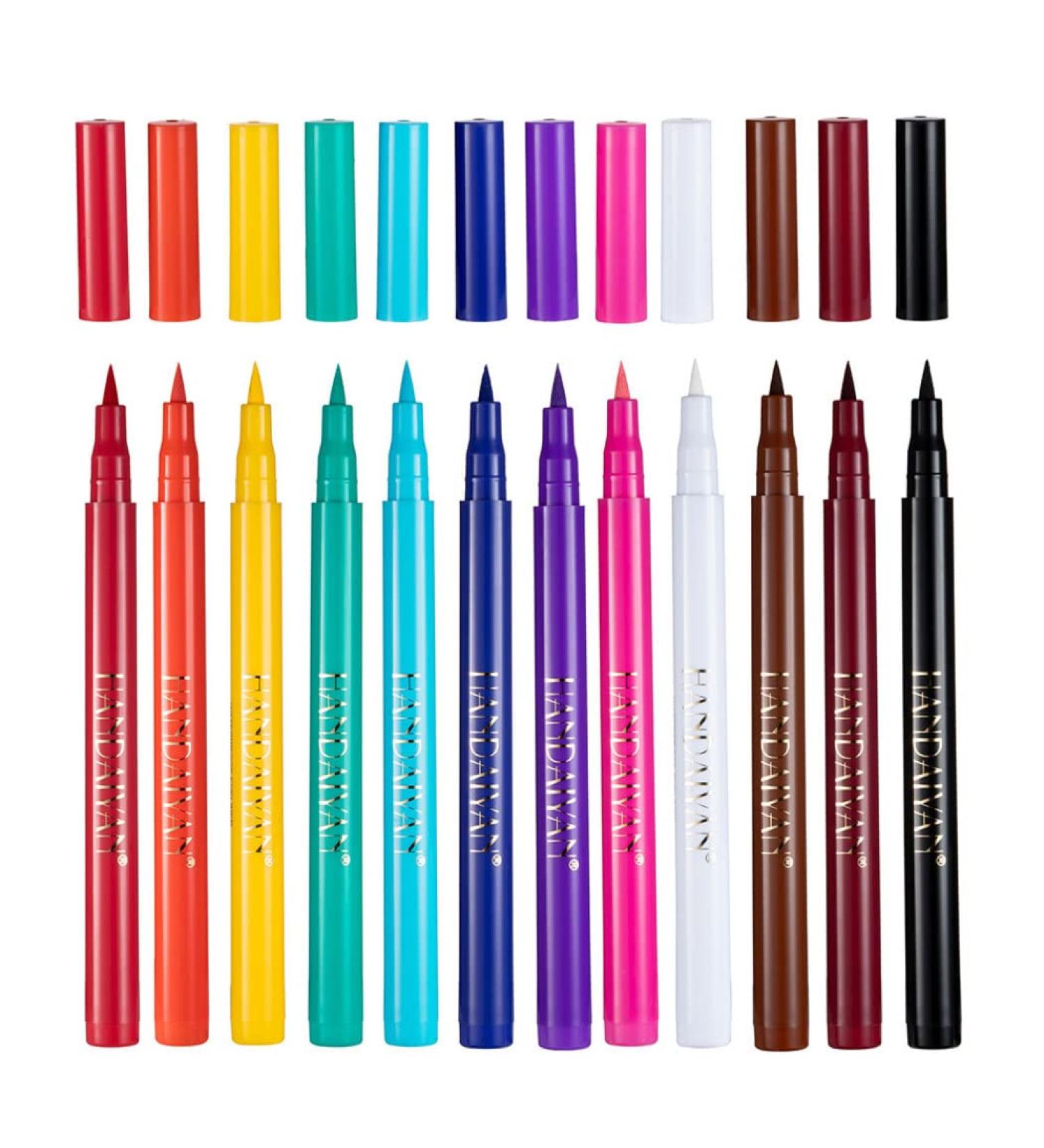 Colorful Eyeliner Set Matte Waterproof Gel Eyeliner Cosplay Eyeshadow Crayon 12PCS colourful eyeliner - Buy Online on GoSupps.com