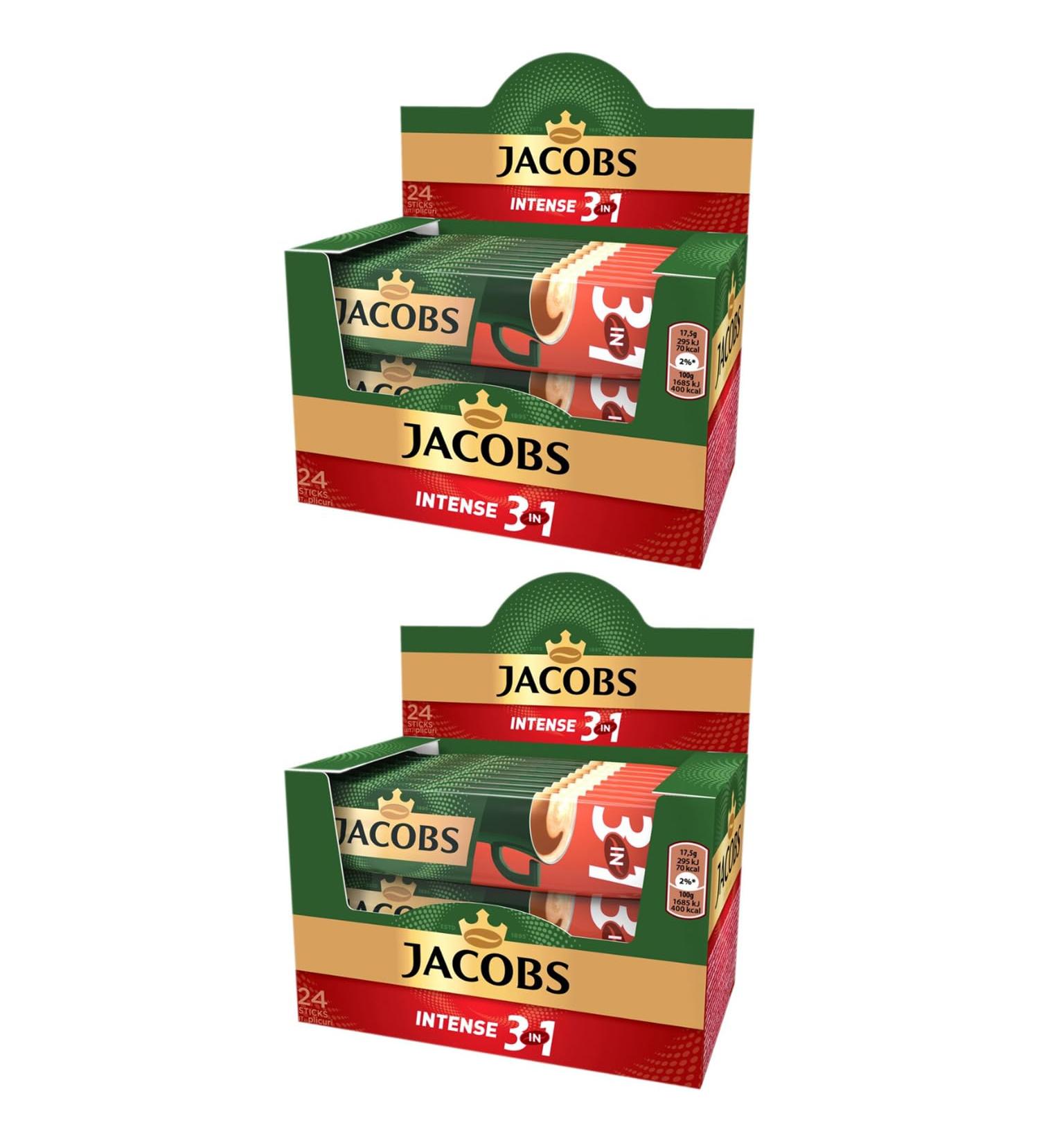  Jacobs JACOBS Pack of 60 Instant Coffee Sachets 3 in 1 Original Latte Caramel Ice Milka Intense 2 in 1 (60 Intense) - Buy Online on GoSupps.com