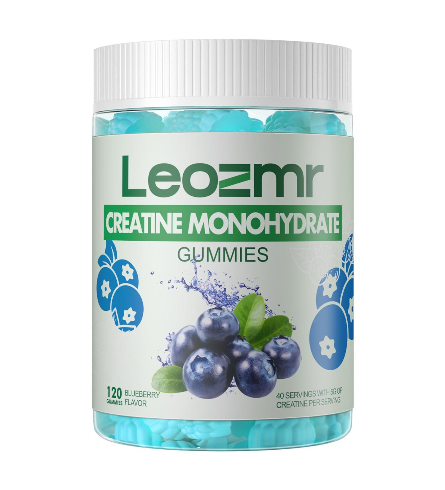 Creatine Monohydrate Gummies 5000mg - Chewable Supplement for Men & Women - Blueberry Flavor (120 Count) - Boost Energy & Muscle Performance - Buy Online on GoSupps.com