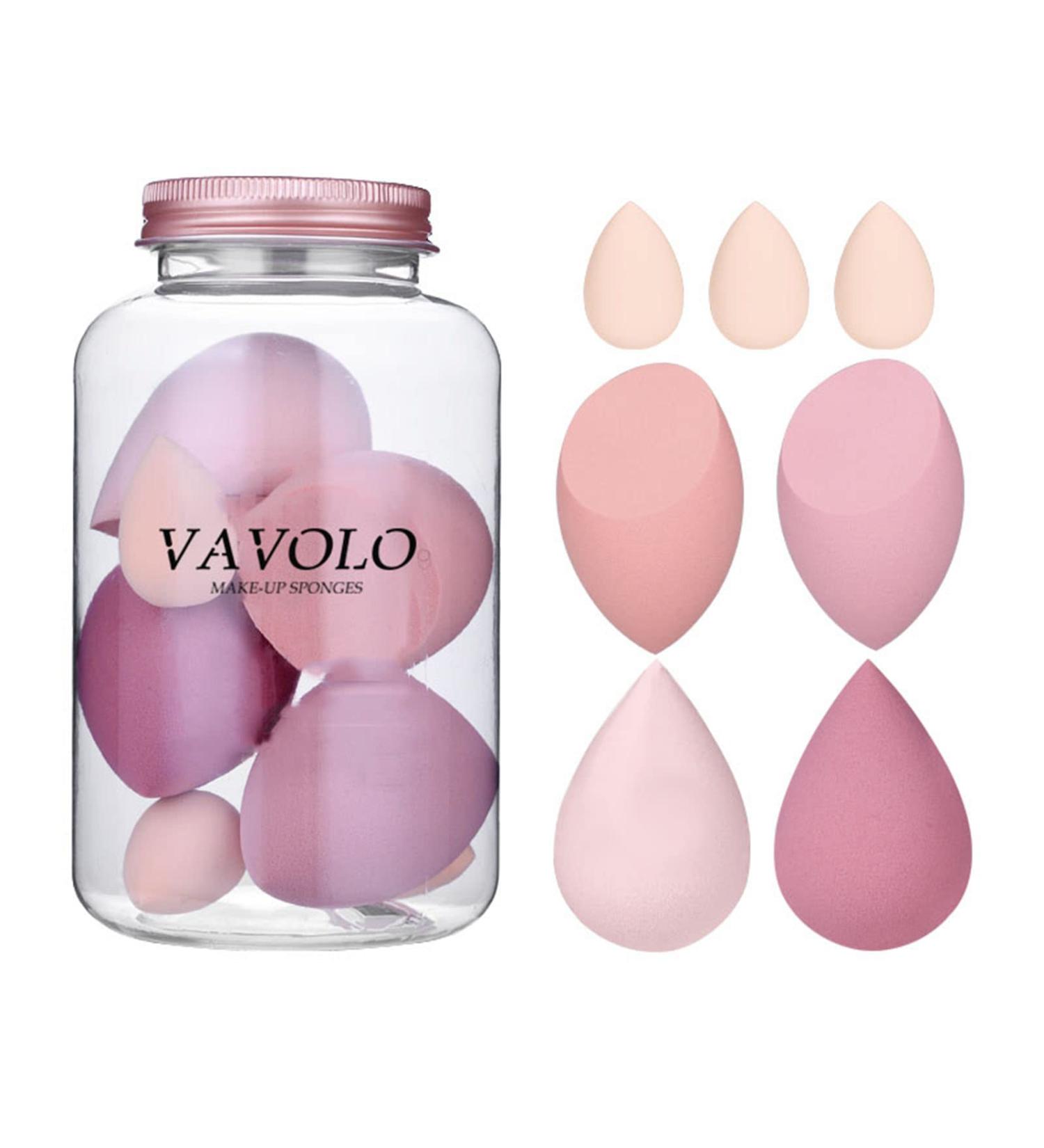 7 Pcs Multi-color Makeup Sponge Set for Flawless Foundation Blending - A-Pink - Buy Online on GoSupps.com