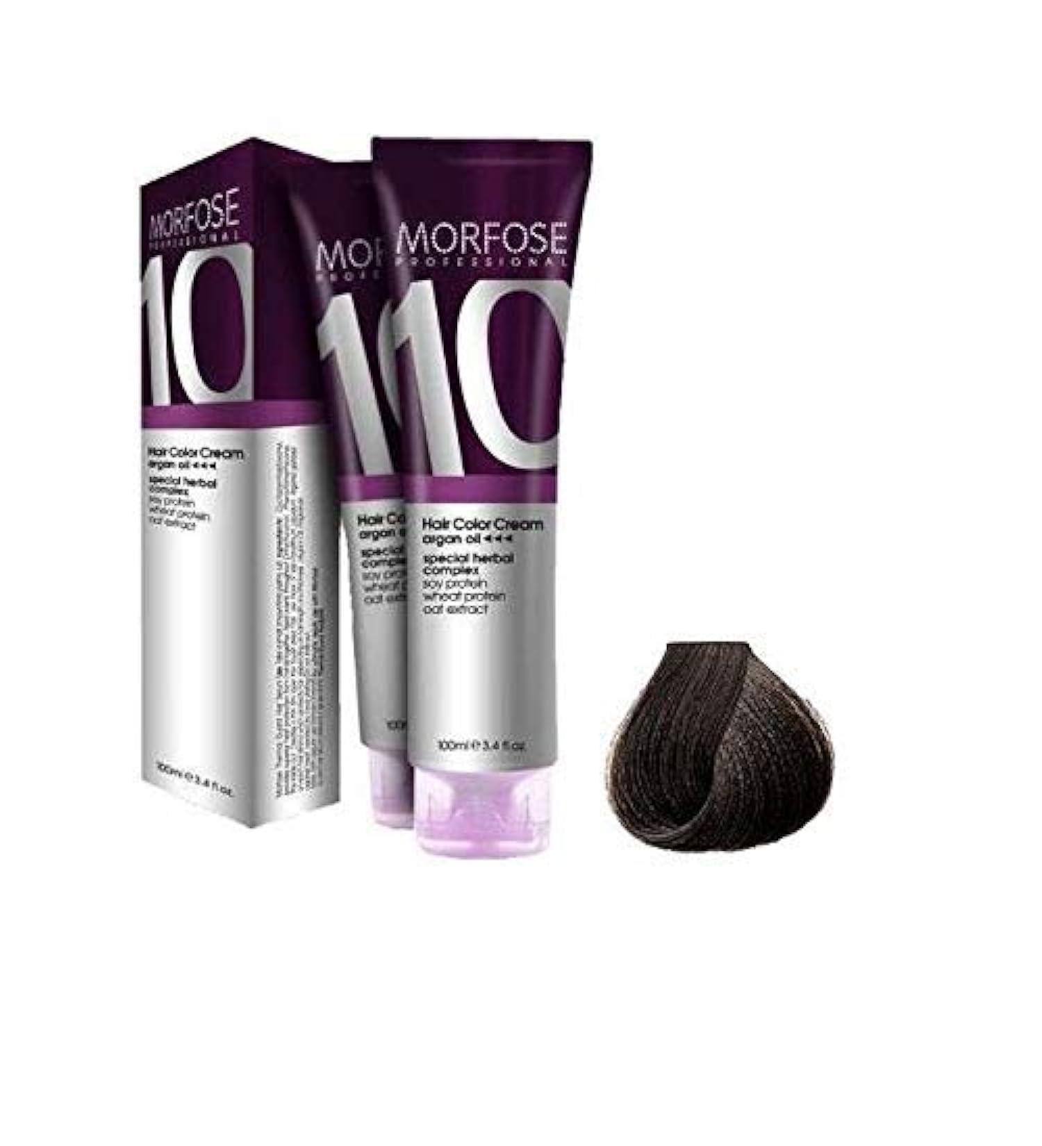 Morfose 10 Professional Hair Colour Cream 100 ml No. 5.3 Light Dore Brown - Buy Online on GoSupps.com