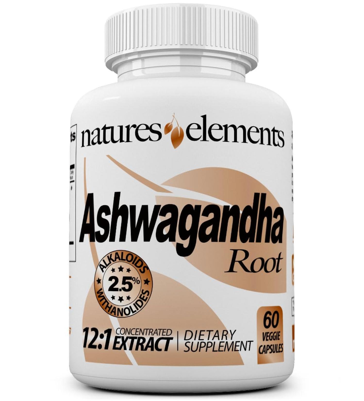 Ashwagandha Root 12:1 Extract 1000mg Per Serving 2.5% Withanolides & Alkaloids 60 Veggie Caps Stress & Energy Support Non-GMO 60 Count (Pack of 1) - Buy Online on GoSupps.com