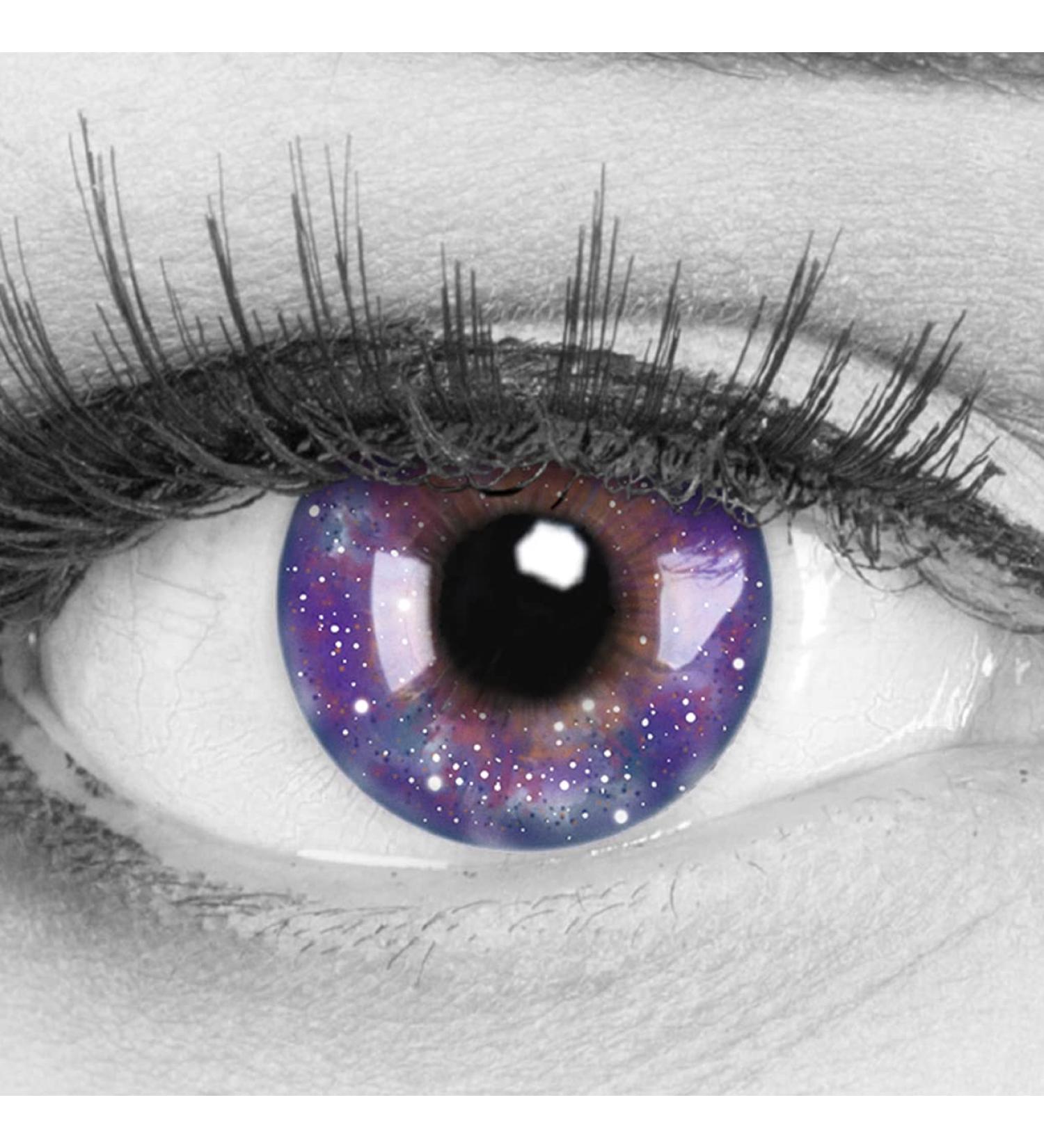 Buy Galaxy Universe Anime Colored Contact Lenses - Cosplay Halloween & Carnival | Highly Covering Free Lens Case Non-Prescription (1 Pair) - Buy Online on GoSupps.com