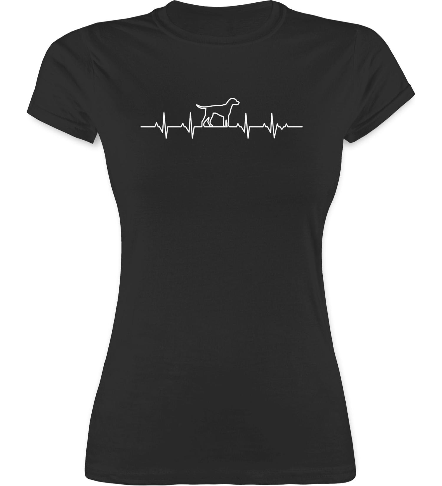 Shirtracer Women's Shirt - Heartbeat Dog 01 - Perfect Gift for Dog Owners - Black XL - International Shipping Available - Buy Online on GoSupps.com