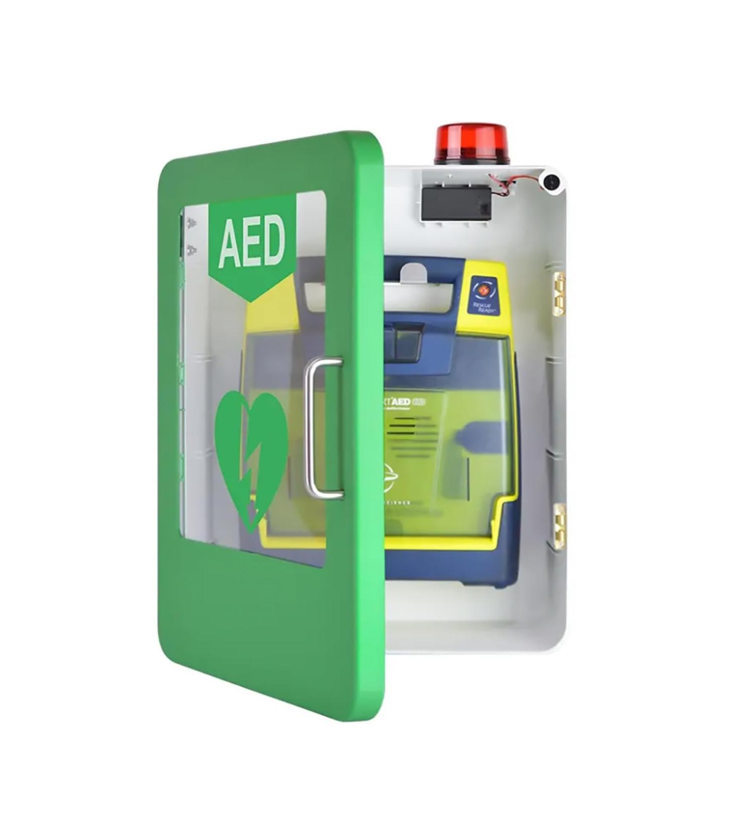 Industrial Quality AED Cabinet with Alarm System | Wall-Mounted Steel Defibrillator Storage for Home Office & Hospital - Secure Your First Aid Equipment - Buy Online on GoSupps.com
