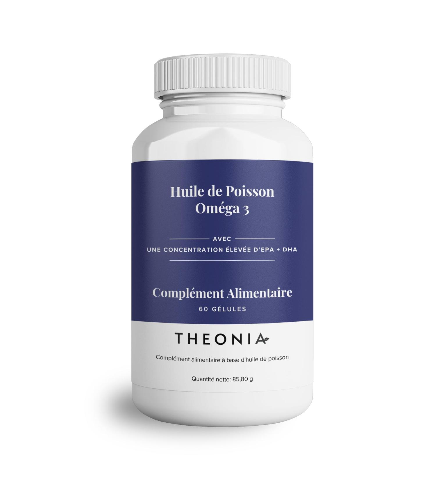 Theonia Omega 3 Pure Fish Oil 2000mg with Vitamin E - Supports Heart Joints Brain Activity & Immune System - For Men & Women - 60 Capsules Non-GMO - Buy Online on GoSupps.com