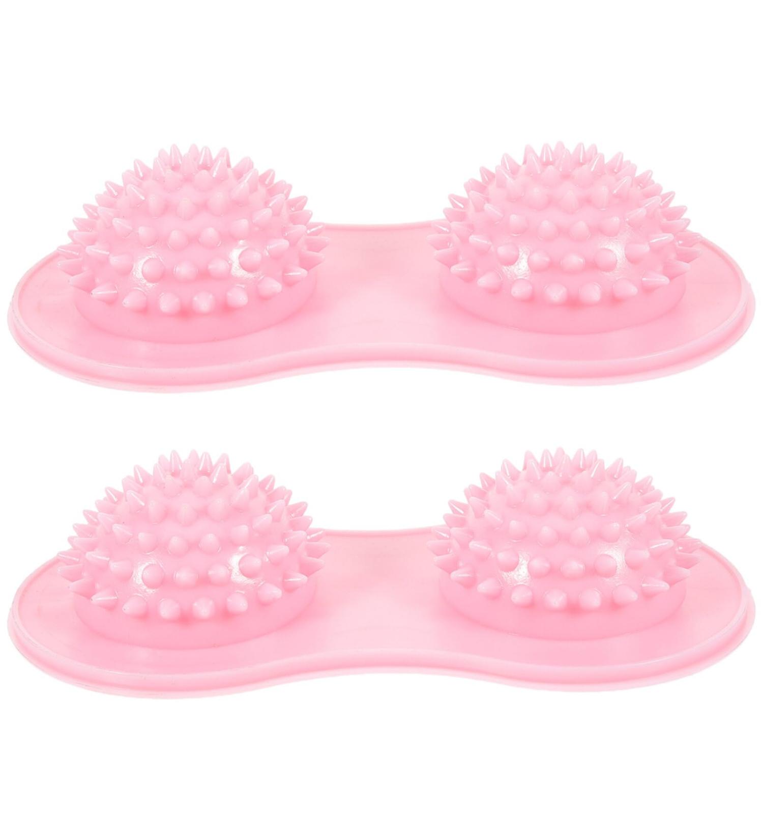Healvian Foot Massage Ball Set - 2 Half Ball Balance Pods for Deep Tissue Relief Acupuncture Support & Plantar Fasciitis Exercise - Pink - Buy Online on GoSupps.com