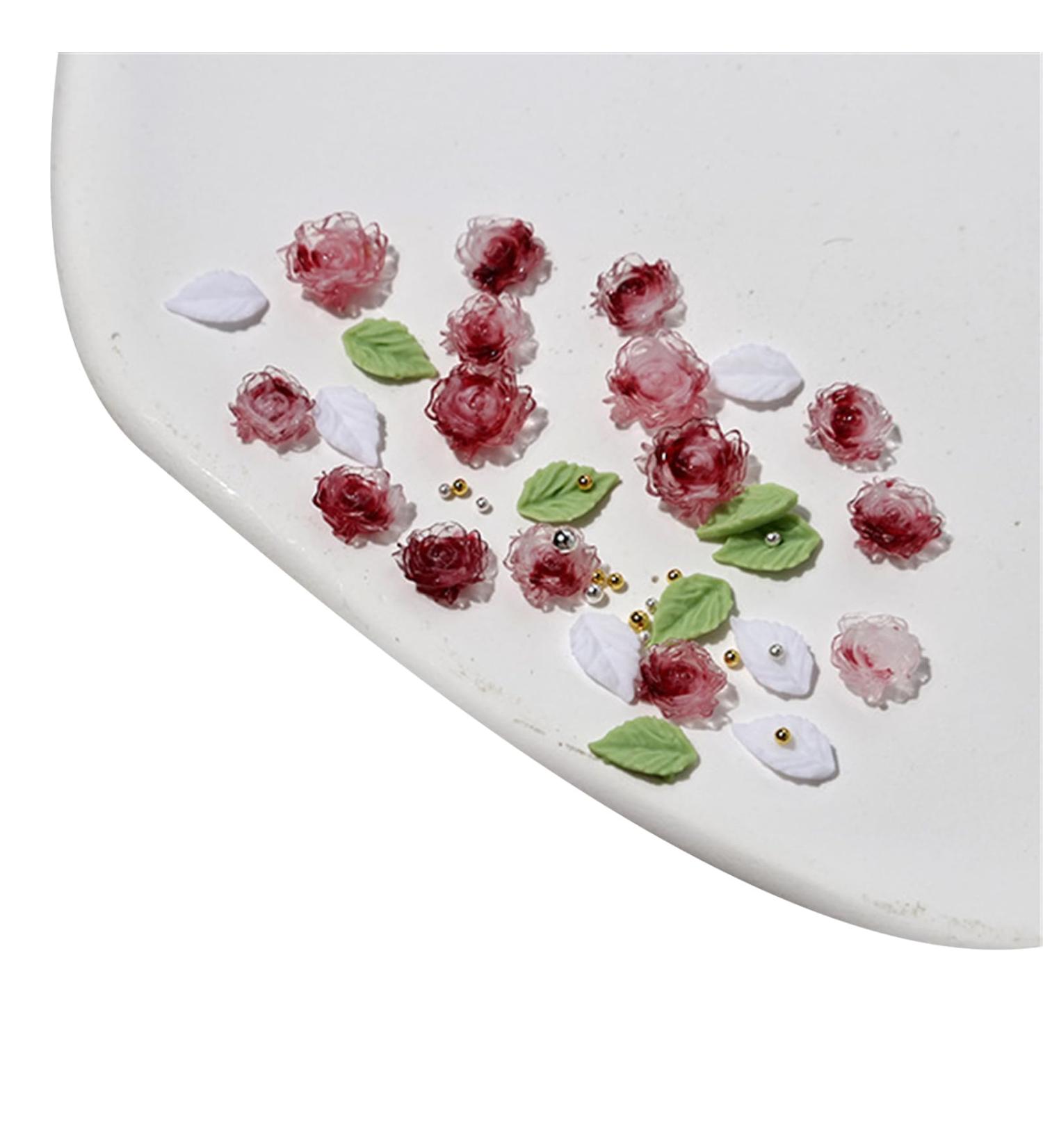 3D Flower Nail Steel Beads Leaf Nails Art Nails Art Decorations Nails Art Supplies for Acrylic Nails 3D Flower Nail Leaf Nails Art Steel Beads Nails Art Decorations - Buy Online on GoSupps.com