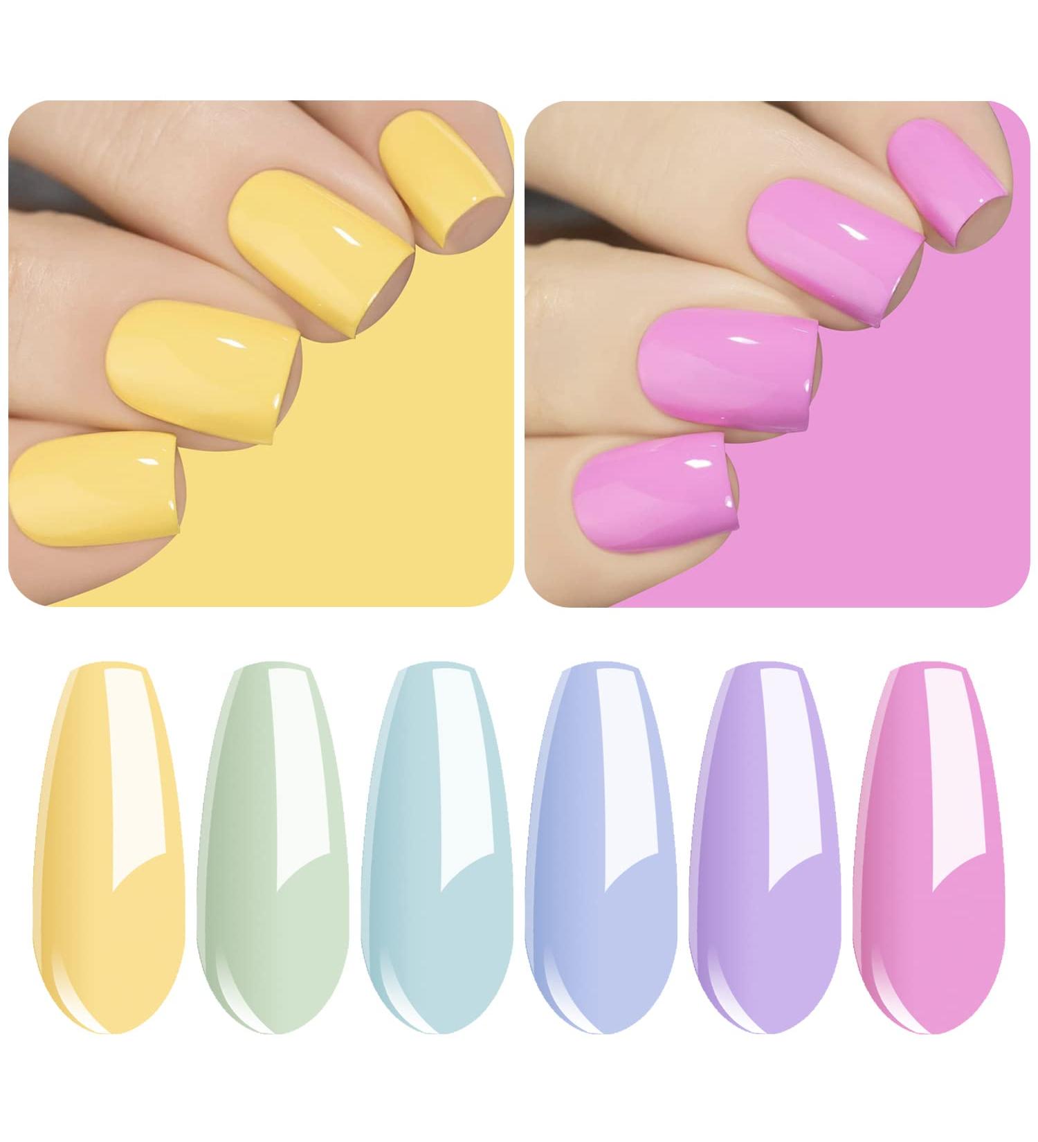 Vishine Gel Nail Polish Kit SPRING CREME Collection | 6 Pastel Colors Set 8ml | Nail Lamp Gel Polish Set Manicure - Buy Online on GoSupps.com
