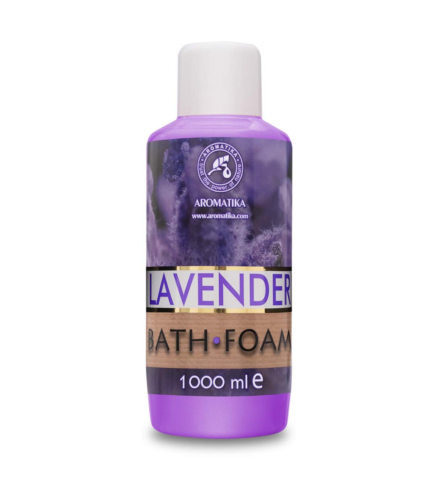 Lavender Bath Foam 1000ml - Aromatherapy for Good Sleep and Relaxation - Bubble Bath with Lavender Essential Oil for Wellness and Beauty - Spa Experience at Home - 1L Pack - Buy Online on GoSupps.com