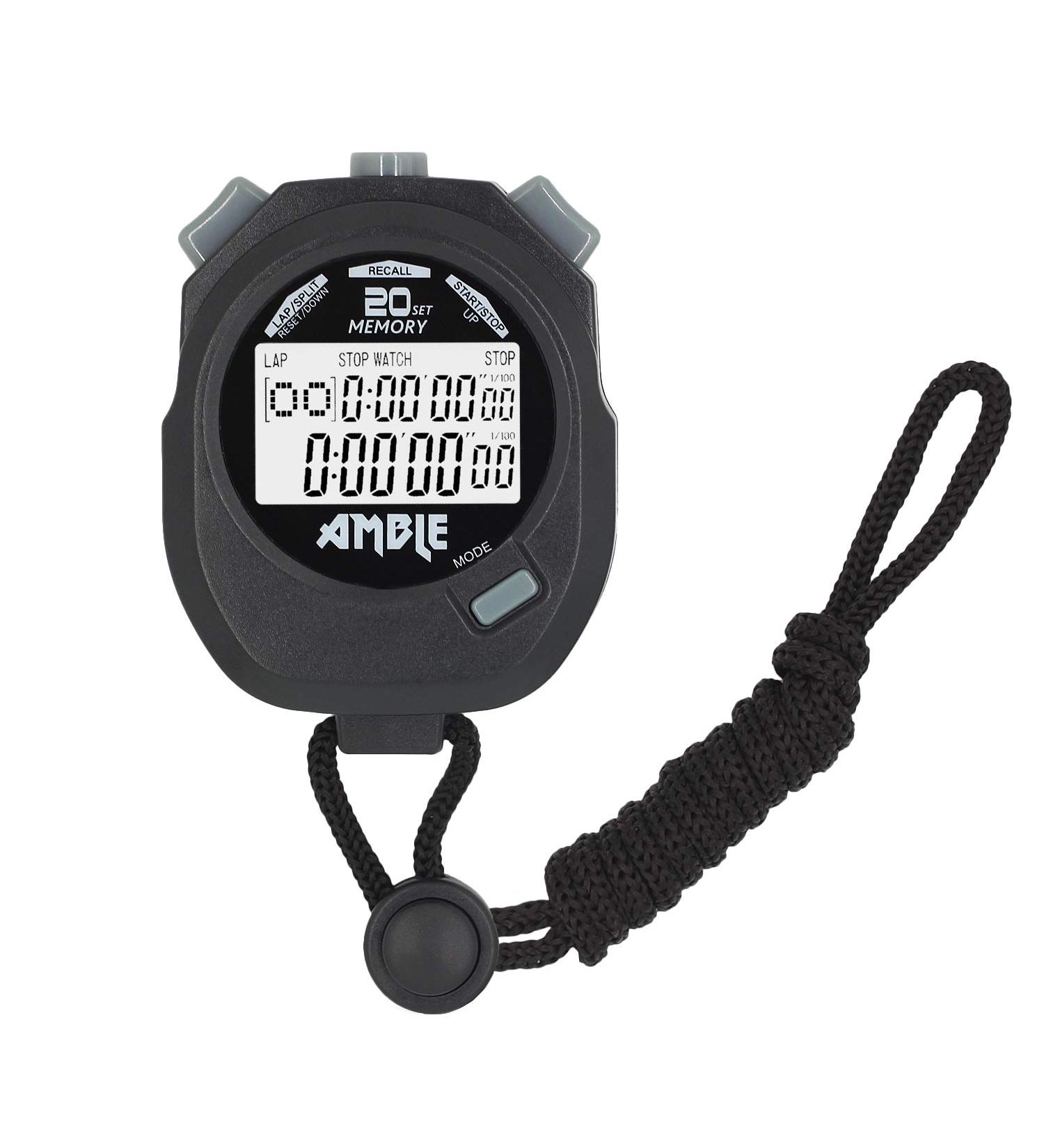 Amble Countdown Timer & Stopwatch with 20 Memories, Tally Counter, Calendar Clock - Ideal for Sport Coaches & Referees - Buy Online on GoSupps.com