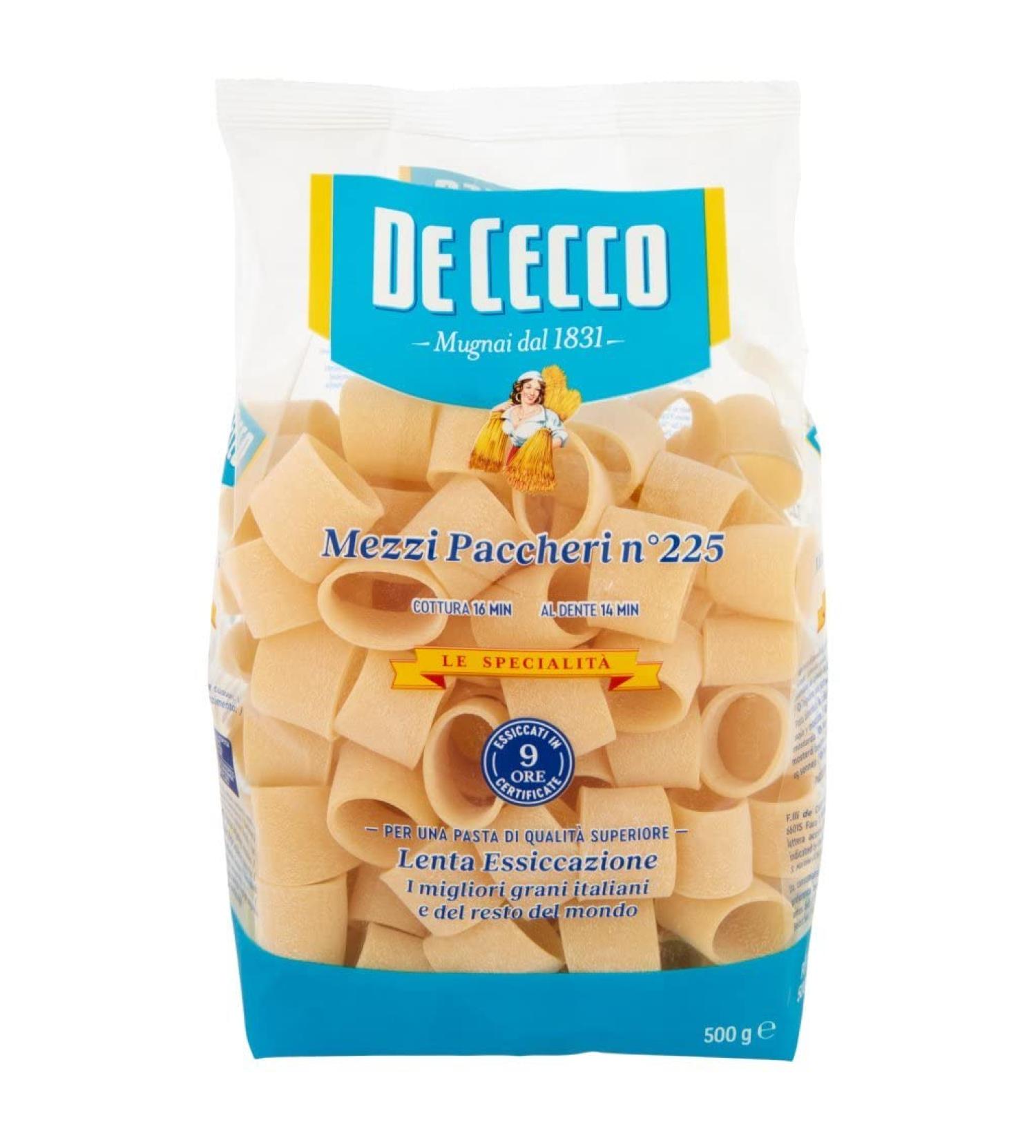 8x Pasta De Cecco The specialties 100 Italiaans Paccheri rigati n 225 noedels 500g + Italiaanse gourmet Pulp 400g - Buy Online on GoSupps.com