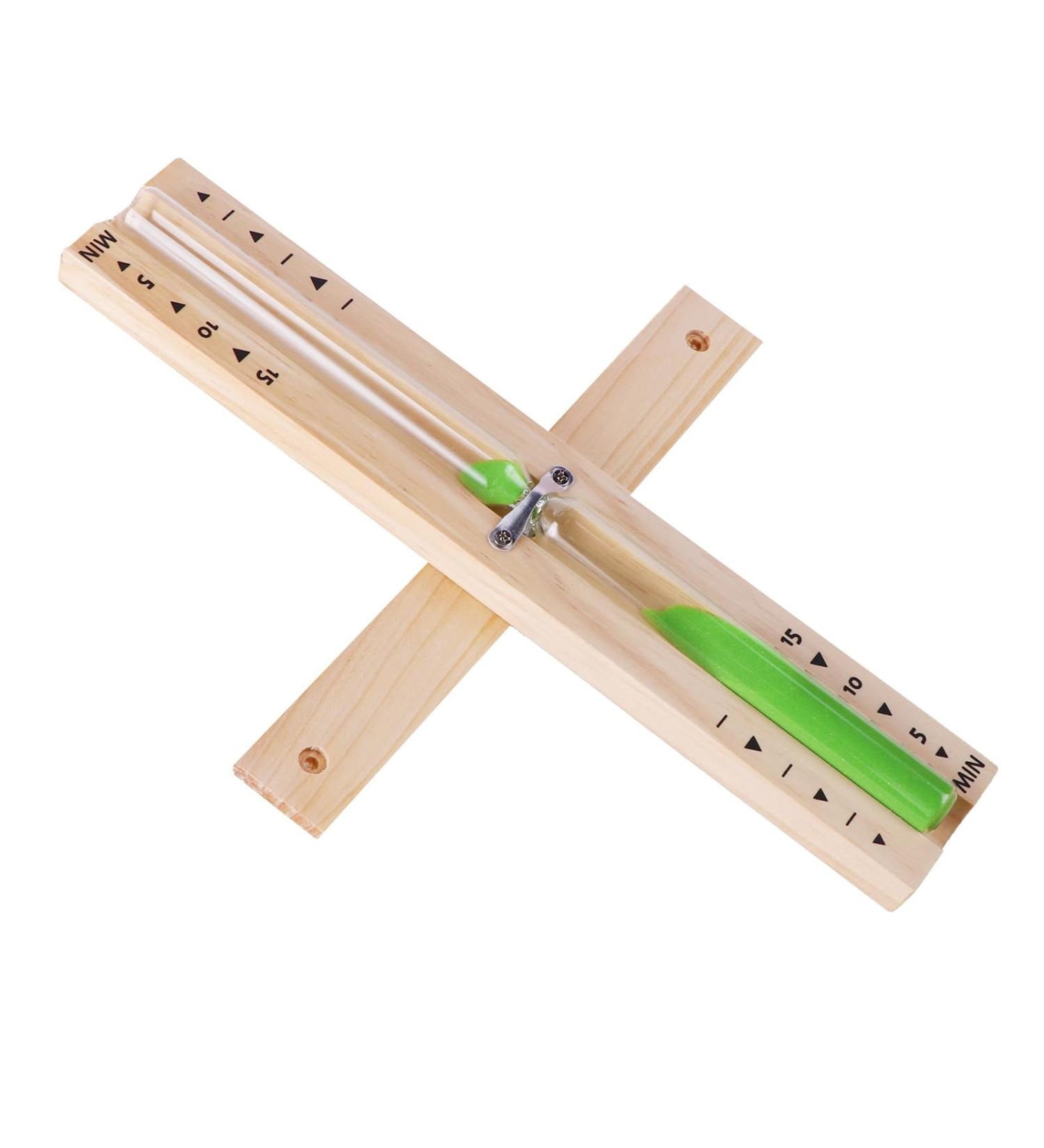 Tahuaon 15-Minute Rotatable Sauna Hourglass | Heat-Resistant Timer with White Sand | Eco-Friendly Green Design - Perfect for Spa & Wellness - Buy Online on GoSupps.com