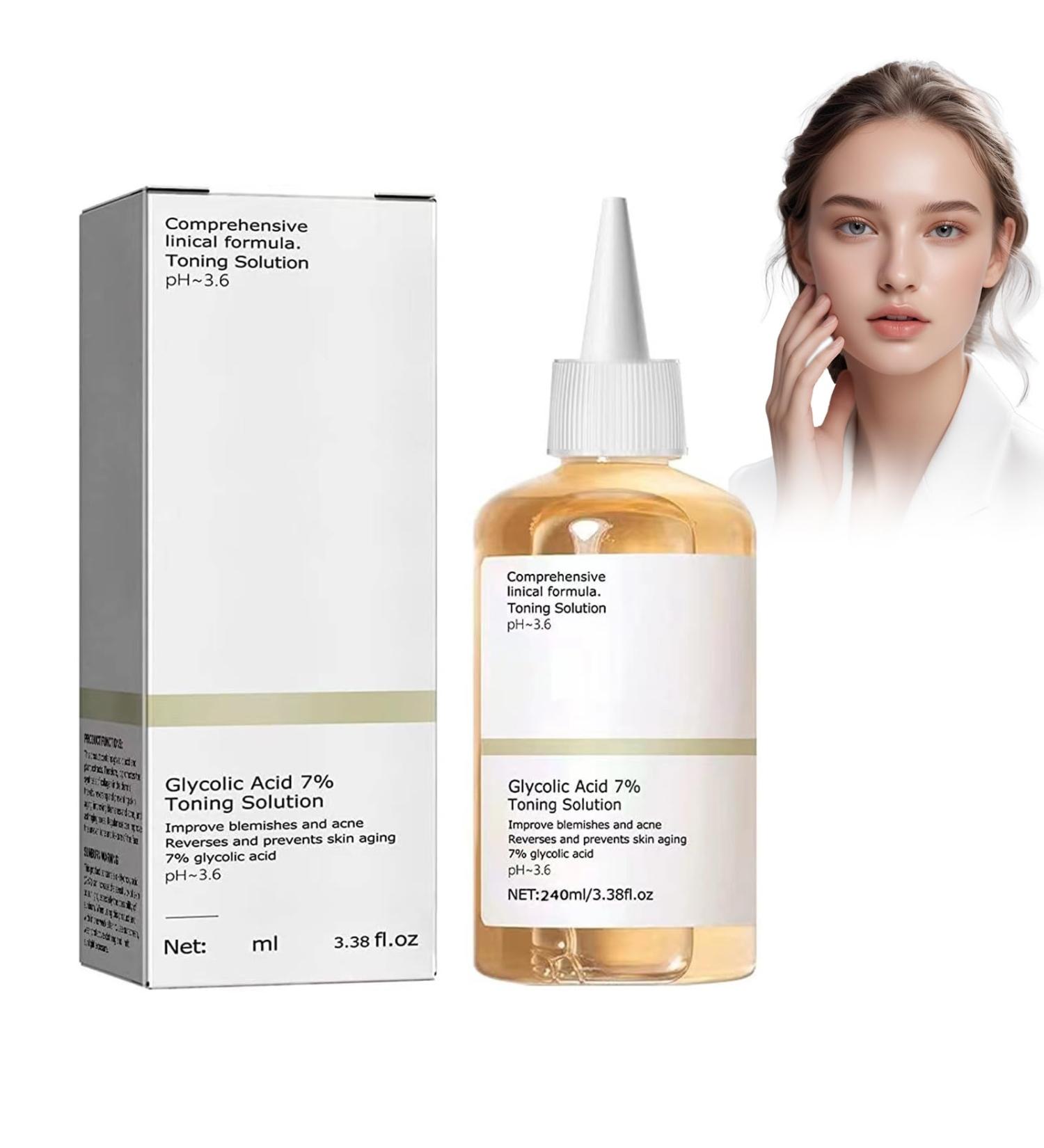 Glycolic Acid Toner Glycolic Acid Peeling 7% Glycolic Acid Toning Resurfacing Glycolic Acid Peeling Toner Toning Solution Glycolic Acid 7% Toner Peeling Toner for Body Face Skin with Dark Spots-240ml - Buy Online on GoSupps.com