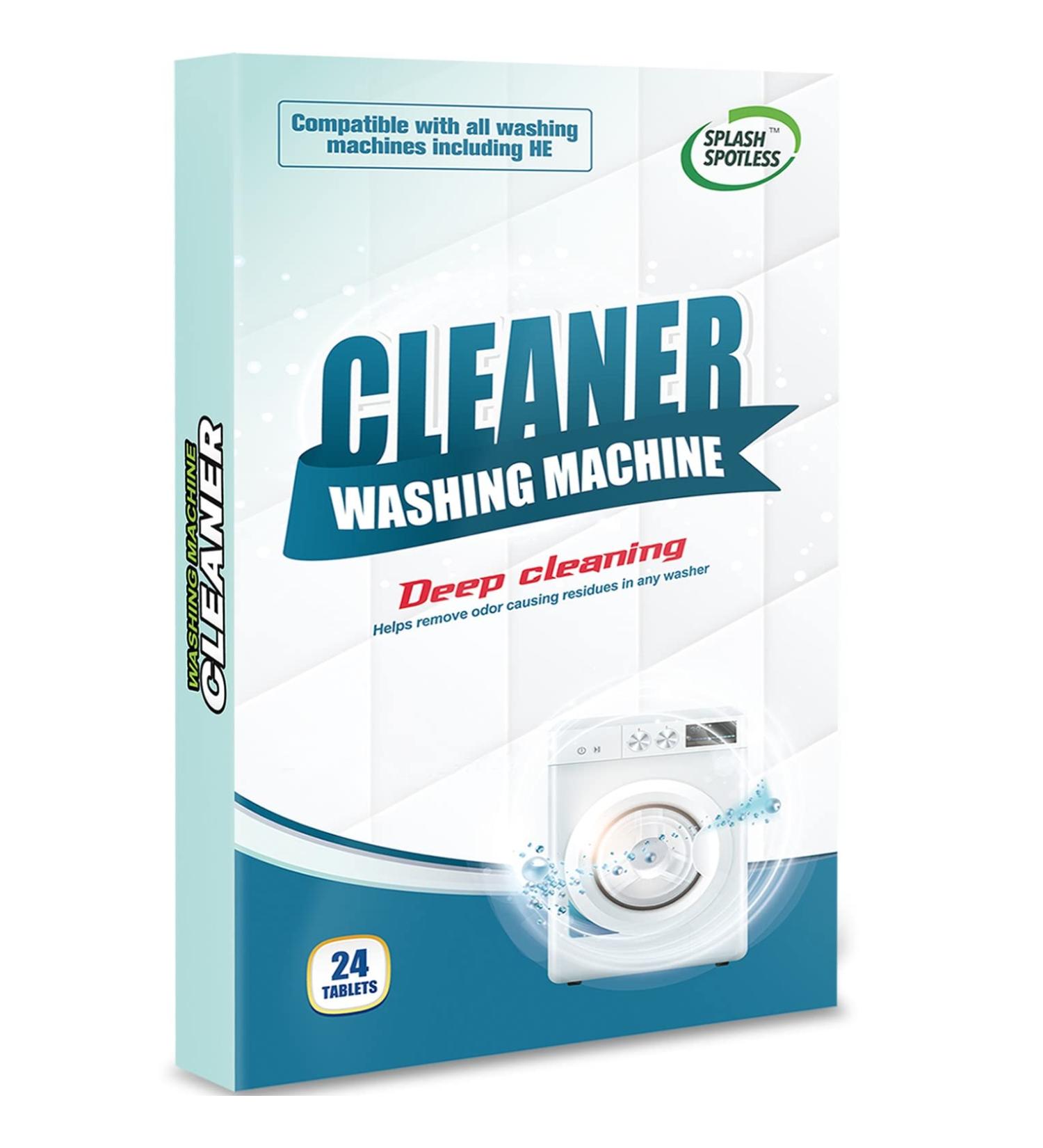 SPLASH SPOTLESS Washing Machine Cleaner - 24 Tablets for HE Top Load and Front Load Washers - Buy Online on GoSupps.com