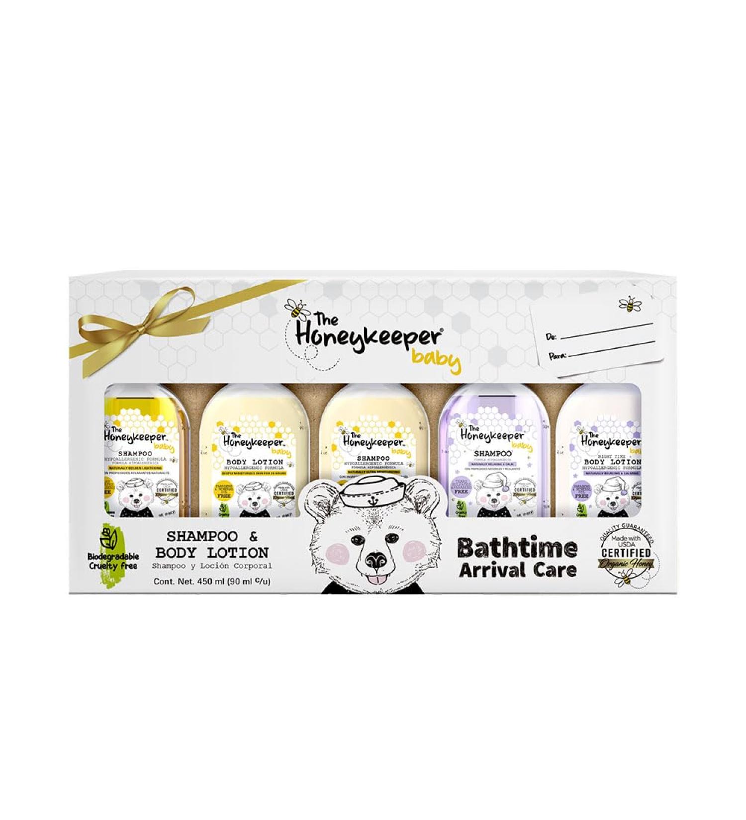5 pack BATHTIME ARRIVAL CARE THE HONEYKEEPER BABY MIXED 450ml - Buy Online on GoSupps.com