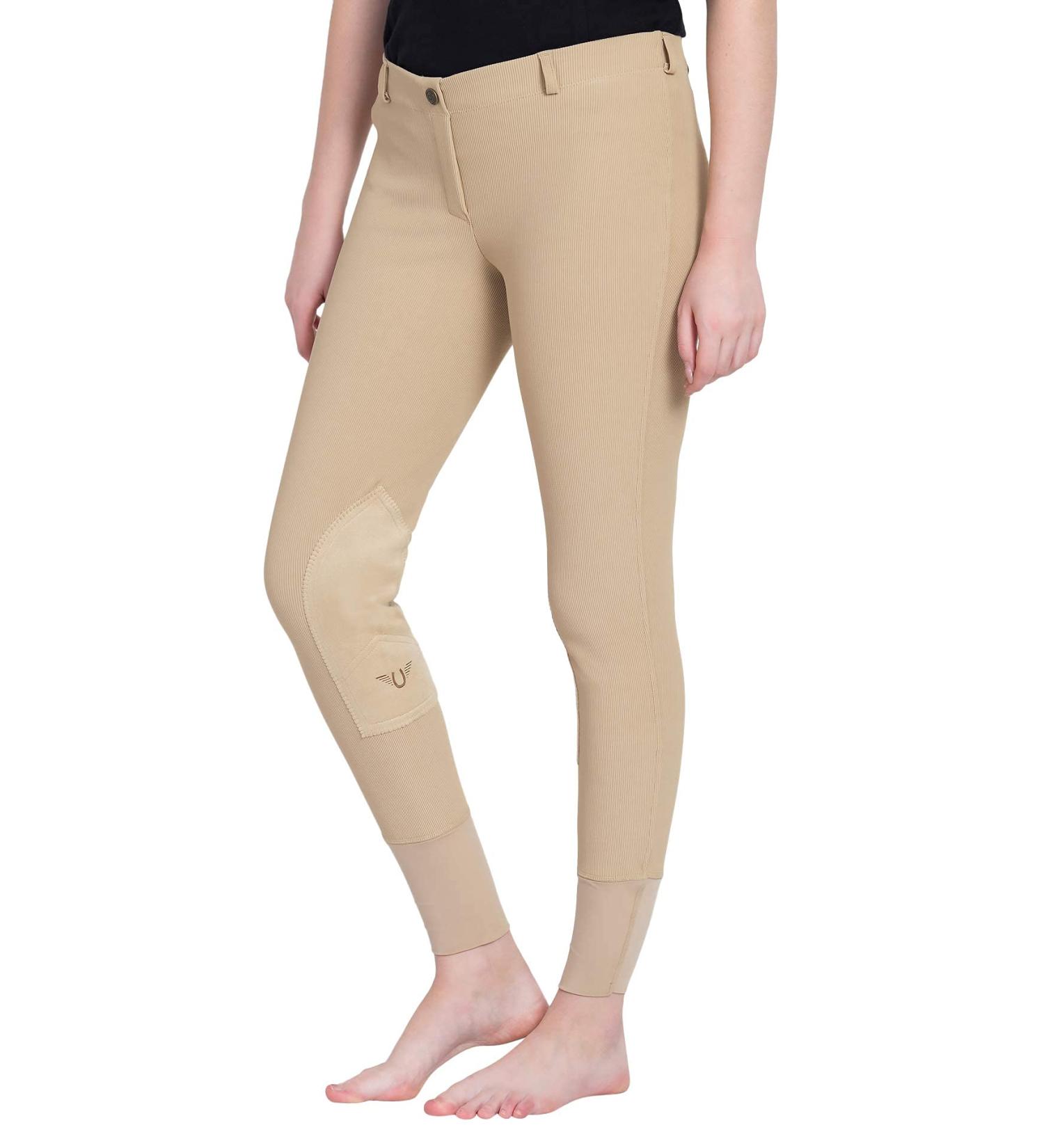 TuffRider Women's Ribb Lowrise Pull-on Breeches 26 - Light Tan - Buy Online on GoSupps.com