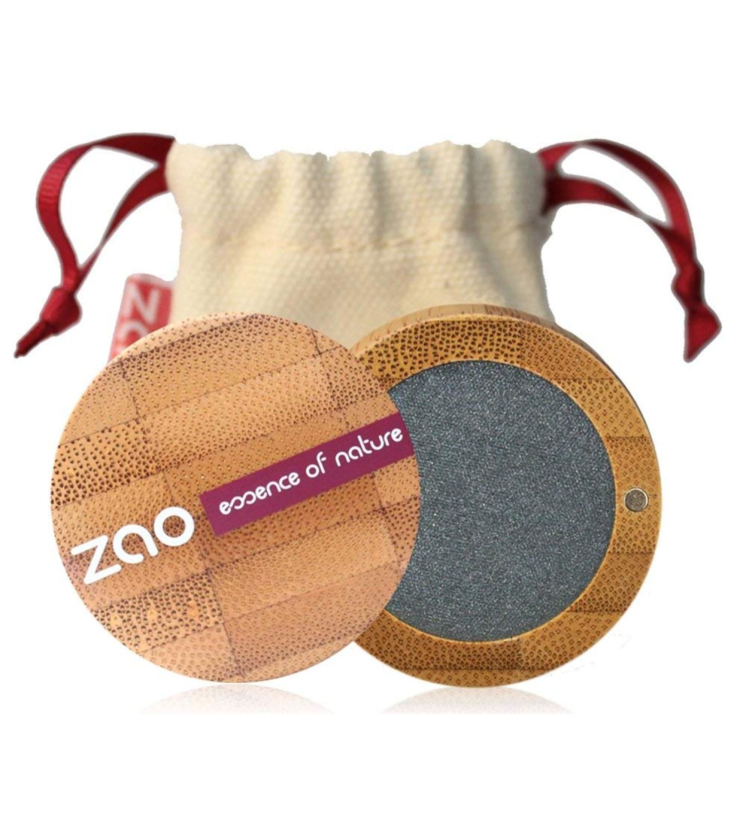 ZAO essence of nature ZAO Pearly Eyeshadow 110 Metallic Grey Shimmer/Pearly Eyeshadow in Refillable Bamboo Box