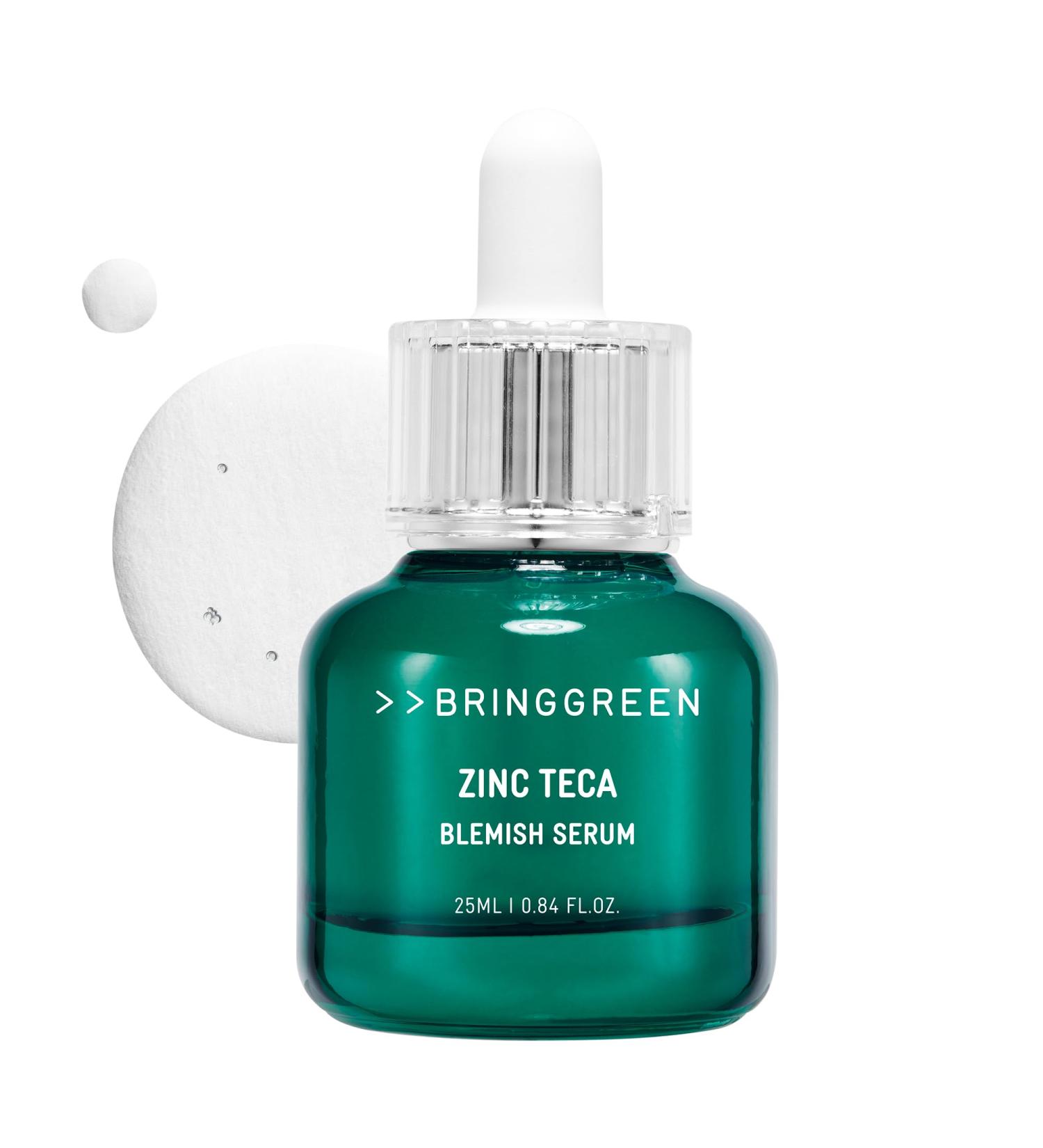 BRING GREEN ZINC TECA Serum with Niacinamide | Soothing Face Serum for Sensitive Skin Pore Minimizing & Hydrating | Korean Skincare for Breakouts & Uneven Texture Tea Tree 0.85 Fl Oz (Pack of 1) - Buy Online on GoSupps.com