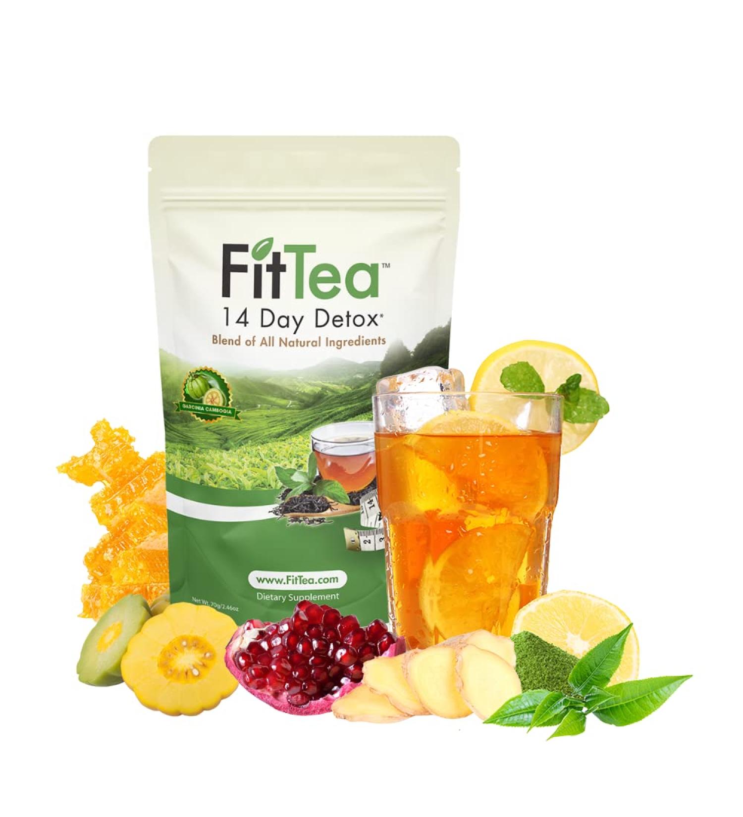 Fit Tea 14 Day Detox Tea for Weight Loss - Clinically Tested Slim Tea for Belly Fat - Detox Cleanse Drink for Women and Men - Buy Online on GoSupps.com