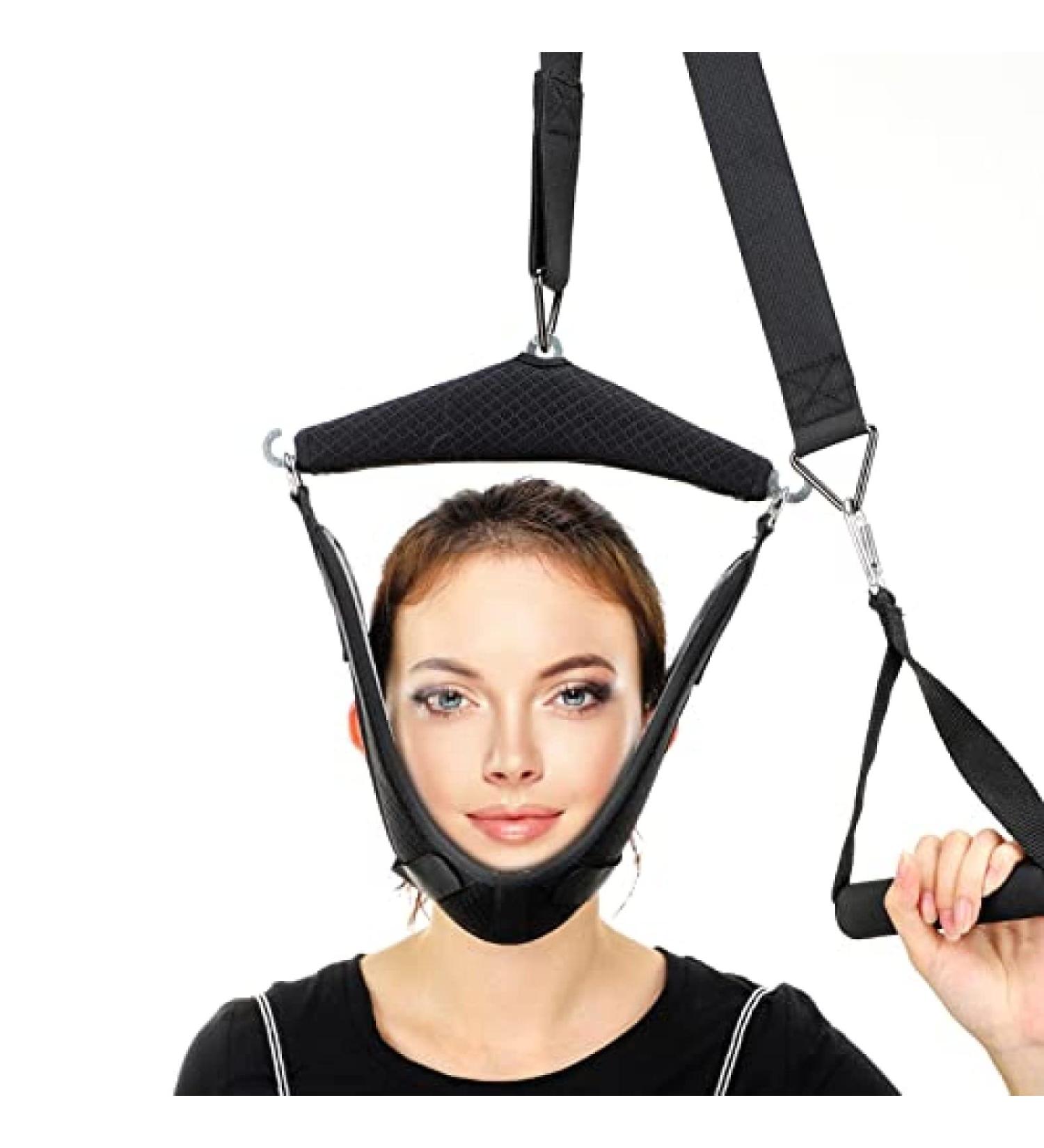 Premium Adjustable Hanging Neck Traction Kit - Cervical Care & Neck Correction Stretcher - Buy Online on GoSupps.com