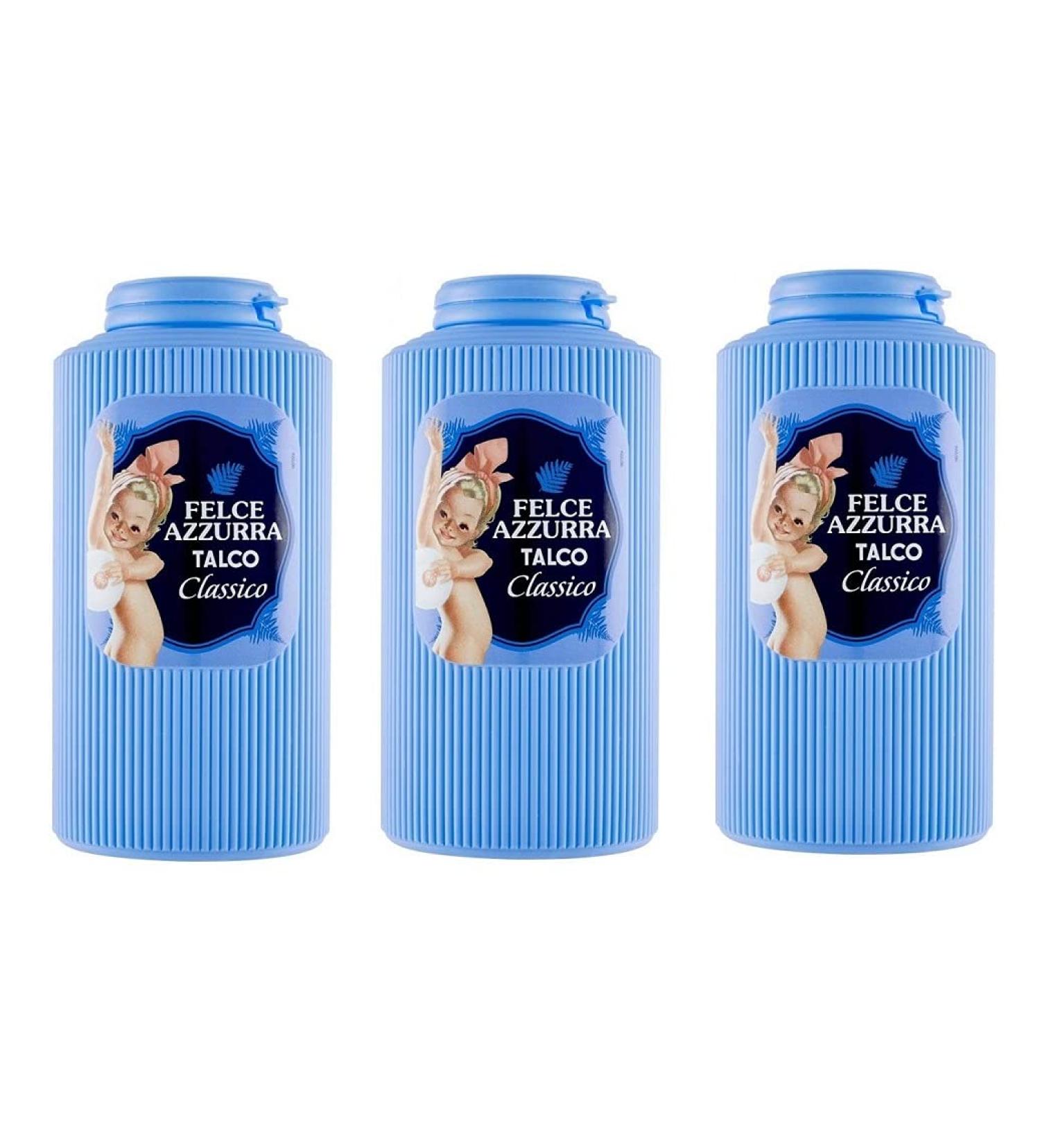 3x Paglieri Felce Azzurra Talco Classico Body Powder Classic Talc 500g