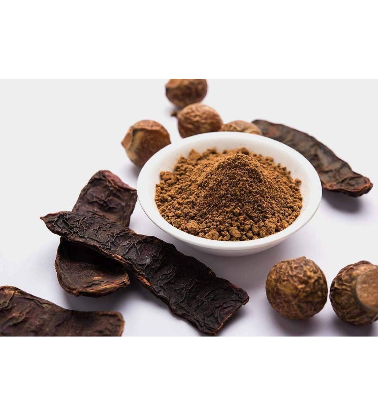 Amla s che enti re Reetha Shikakai (noix groseille acacia Concinna) pour un lavage complet des cheveux naturellement (100 g chacun)