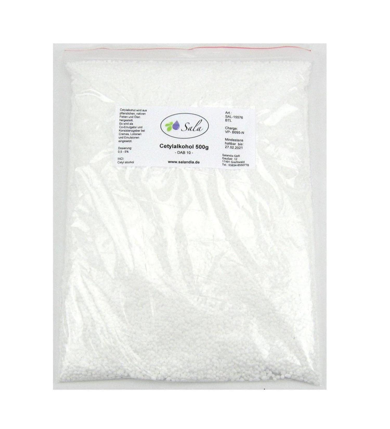 Sala Cetyl Alcohol Fatty Alcohol DAB 500 g Bag
