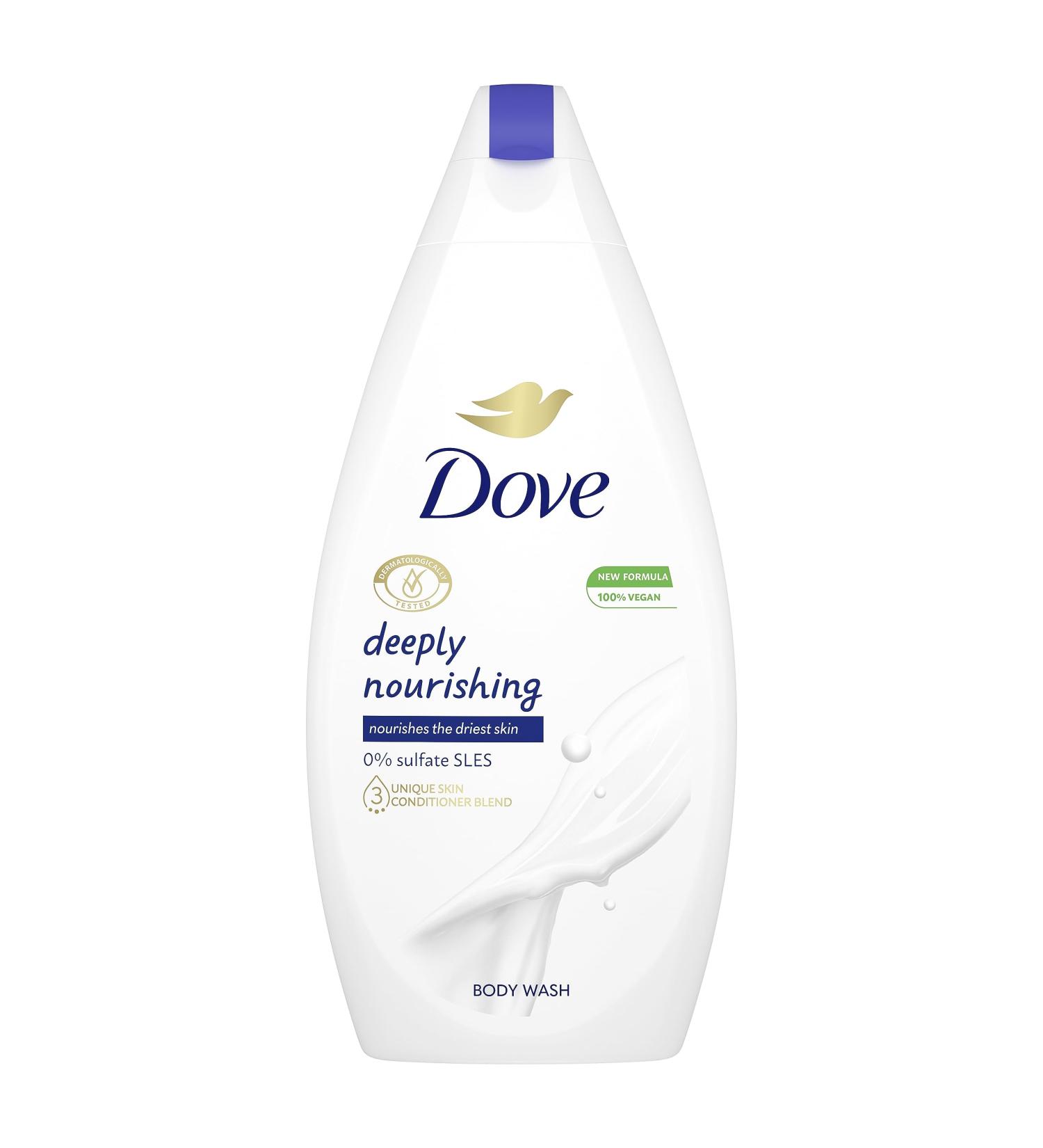 Dove Deeply Nourishing Body Wash 450ml - Microbiome-Gentle Cleanser for Softer, Smoother Skin - Buy Online on GoSupps.com