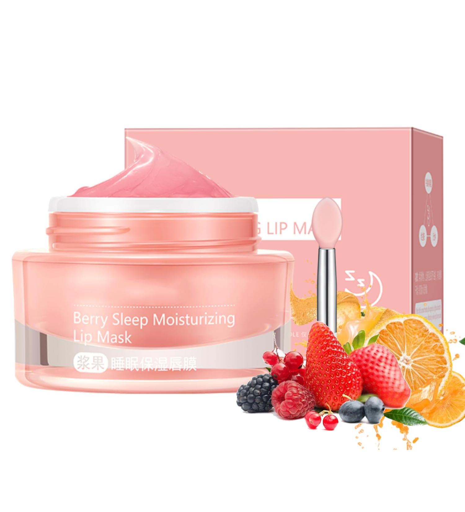 Lip Sleeping Mask Softly Nourishing Berry Lip Mask Lip Sleep Mask Overnight Lip Skincare Lip Oils lip balm for Dry Chapped Peeling Cracked Lips Fades Lip Lines Lip Balm Locks In Moisture Lip Care - Buy Online on GoSupps.com