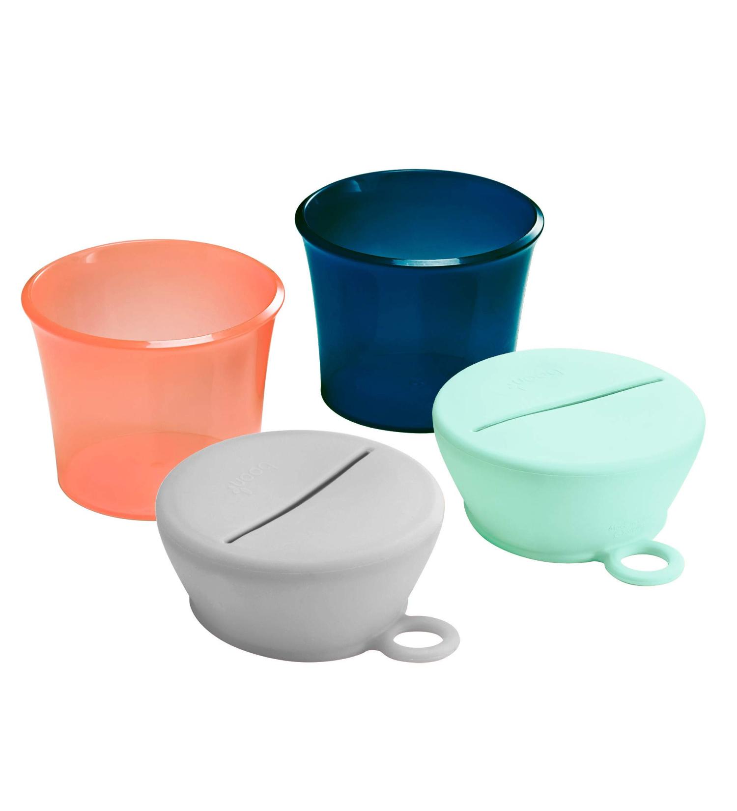 Boon SNUG Snack Cups and Lids - Set of 2 Mint Snack Cups with Lids - Buy Online on GoSupps.com