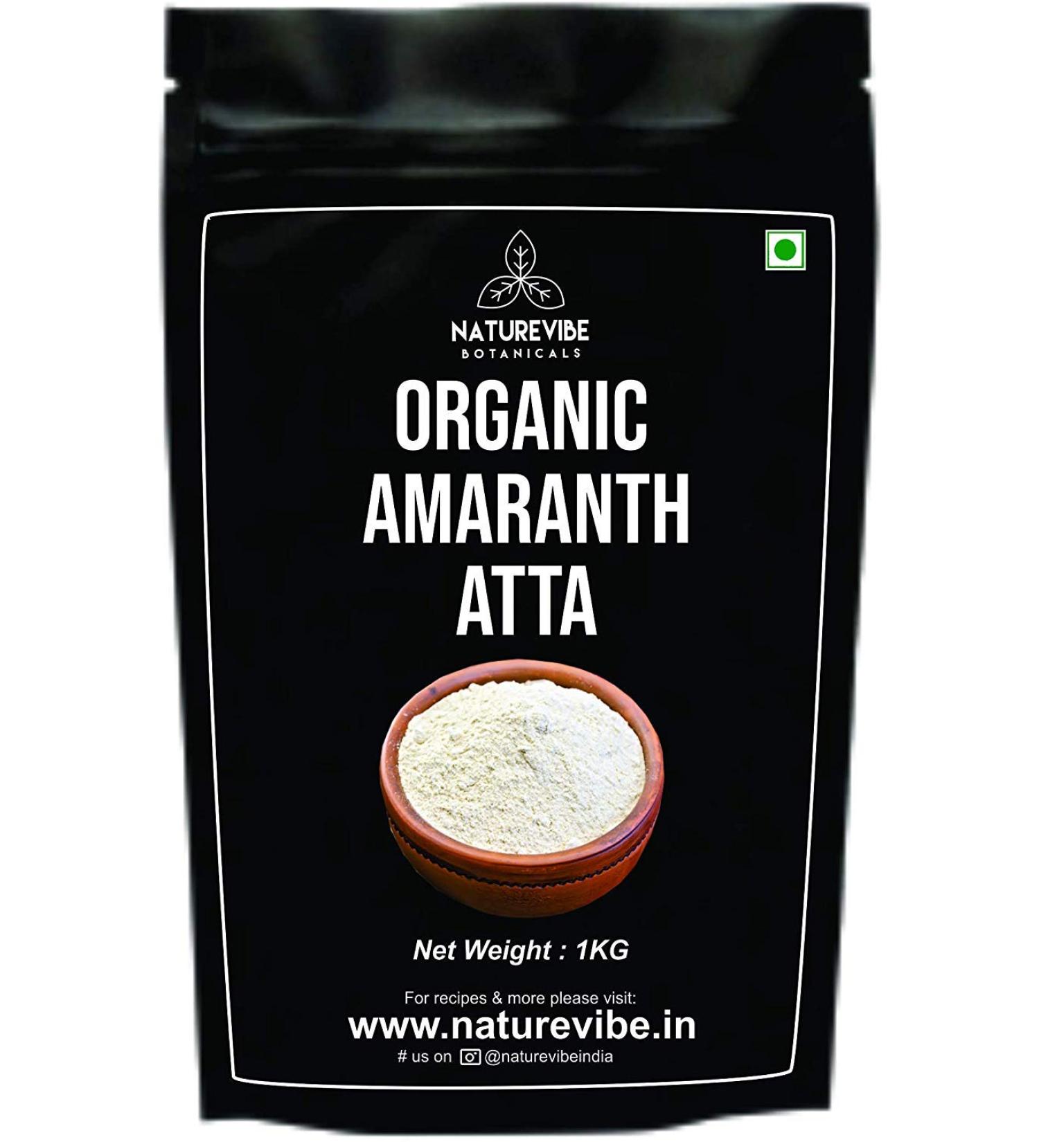 Naturevibe Botanicals Organic Amaranth Flour - 1Kg | Rajgira Flour - Buy Online on GoSupps.com